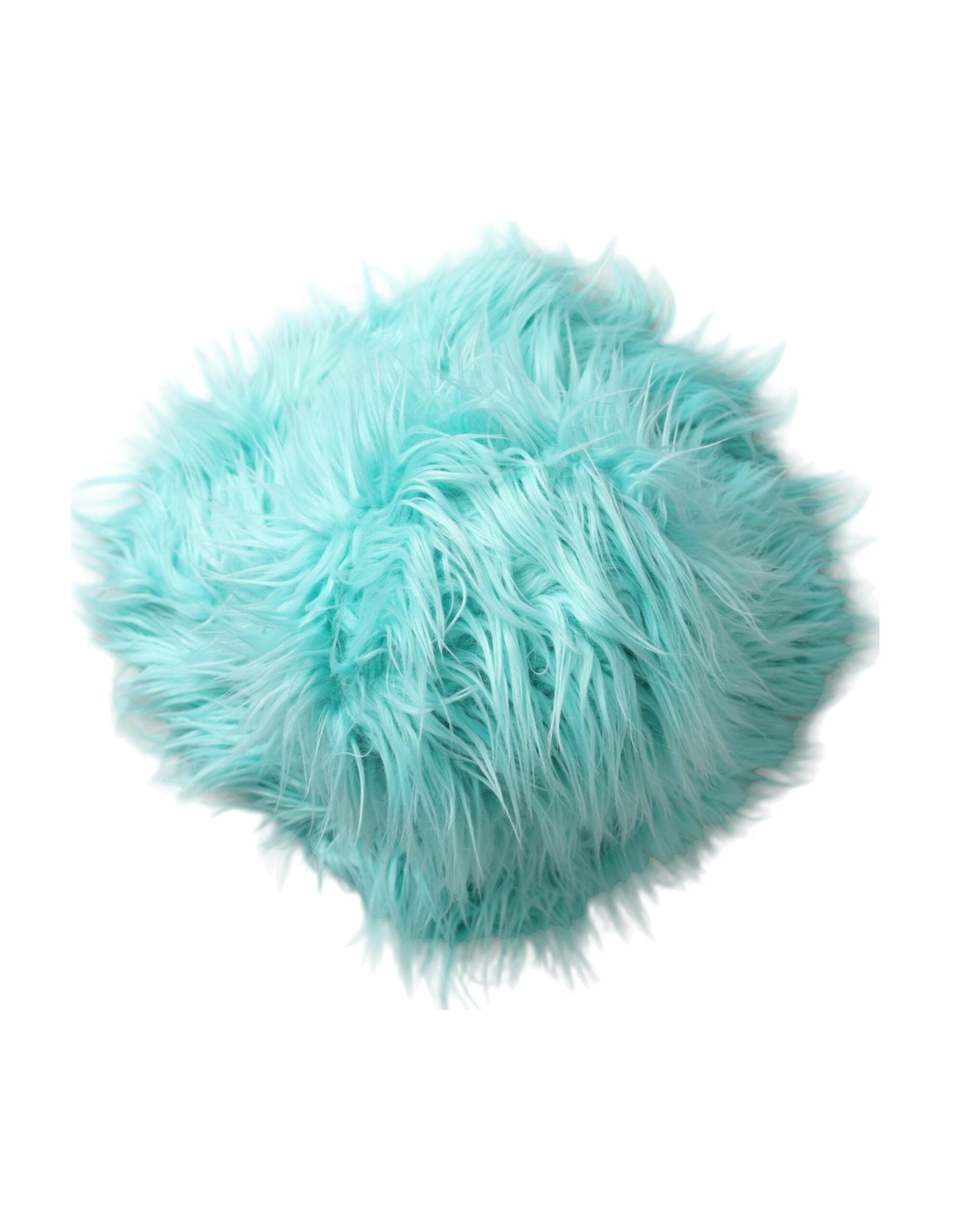 Dolce & Gabbana Mint Green Acrylic Fur Women's Bucket Hat-4