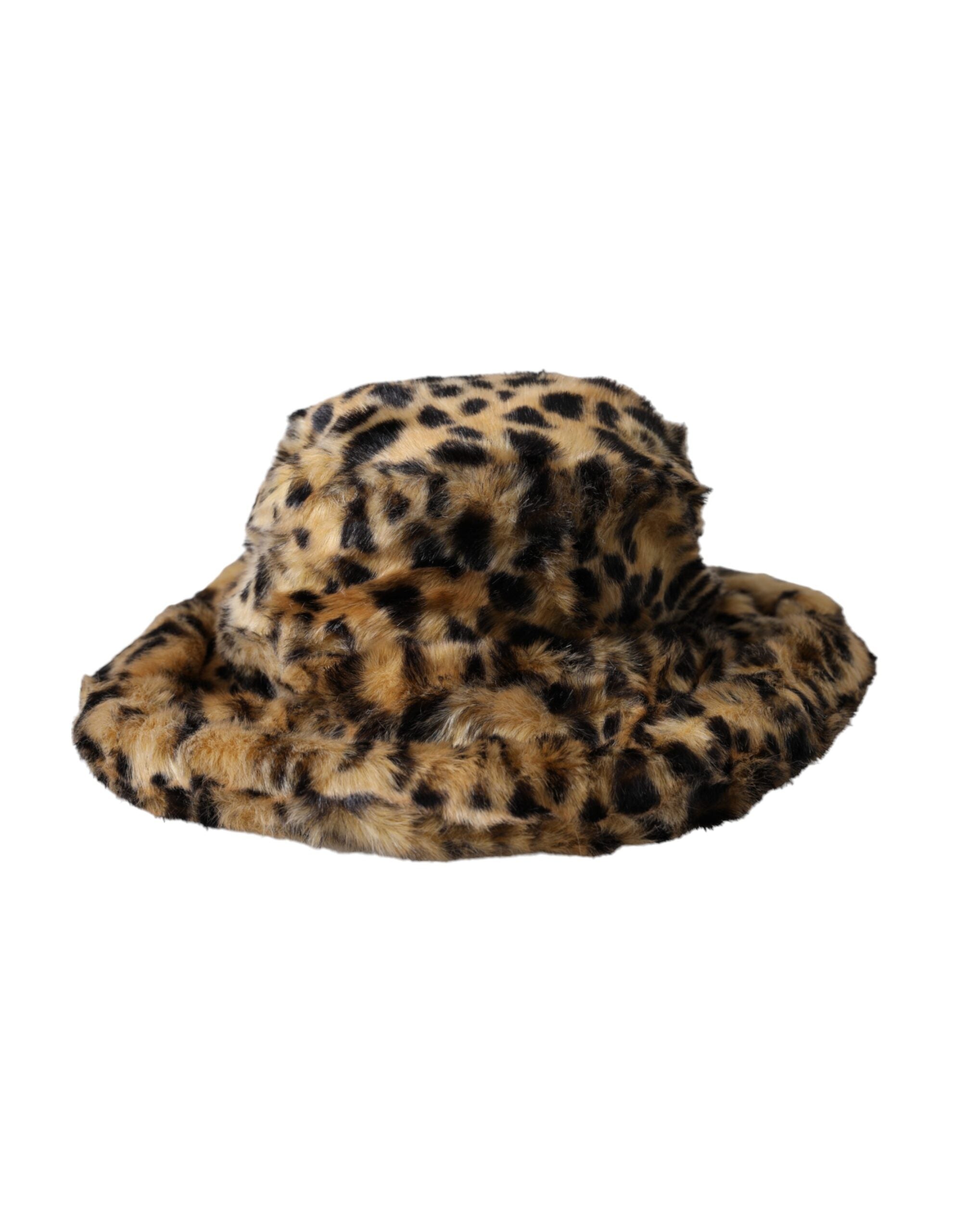 Sombrero de pescador con estampado de leopardo marrón de Dolce & Gabbana para mujer-3