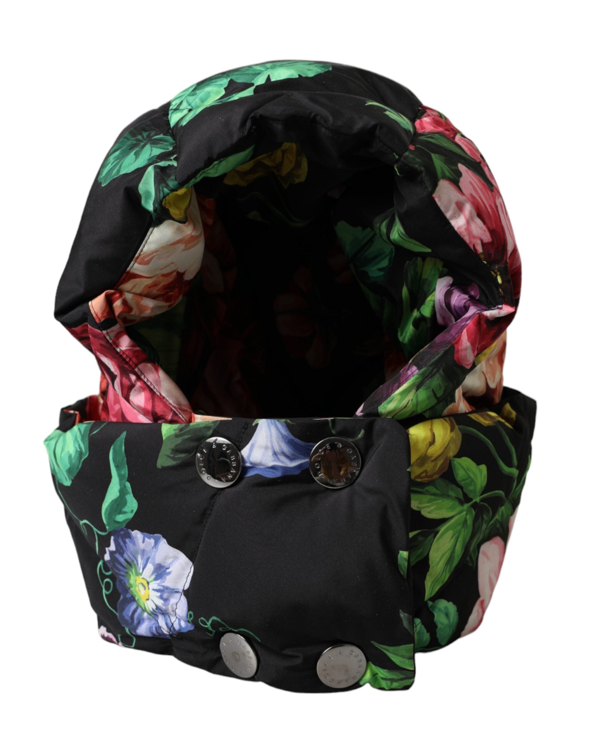 Sombrero cruzado con estampado floral negro de Dolce & Gabbana-2