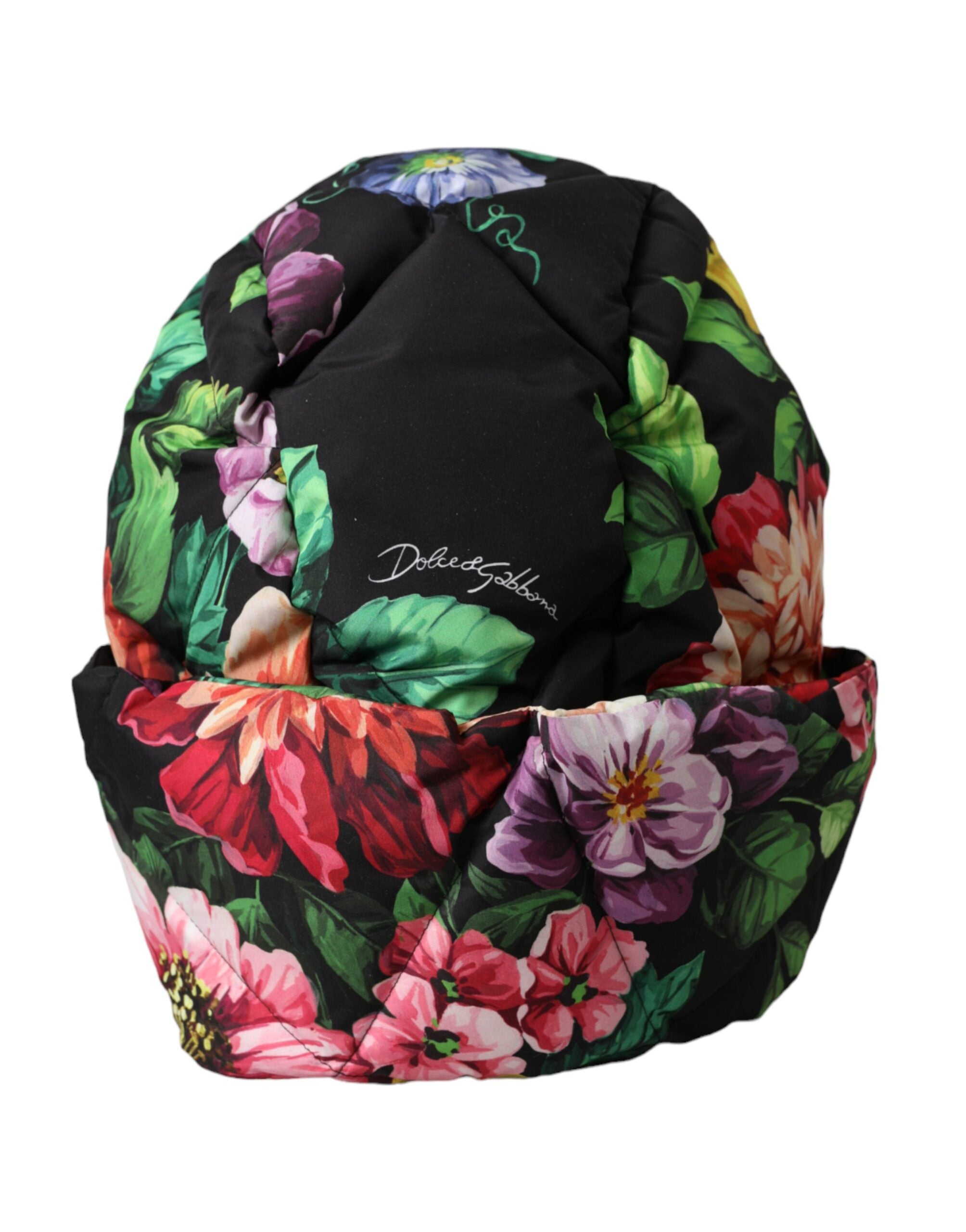 Sombrero cruzado con estampado floral negro de Dolce & Gabbana-4