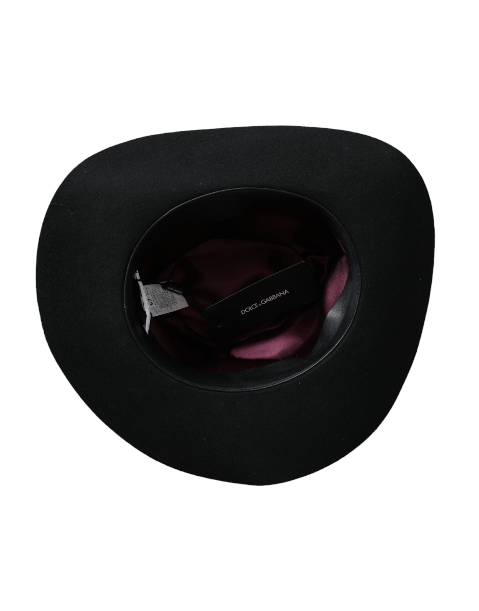 Dolce & Gabbana Schwarzer Kaninchen Fedora Trilby Frauen Hut-5