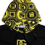 Dolce & Gabbana Schwarzes Logo-Sweatshirt aus Baumwolle mit Kapuze Pullover-6