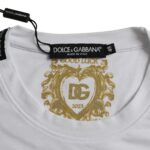 Dolce & Gabbana white cotton T-shirt with round neck and short sleeves-4