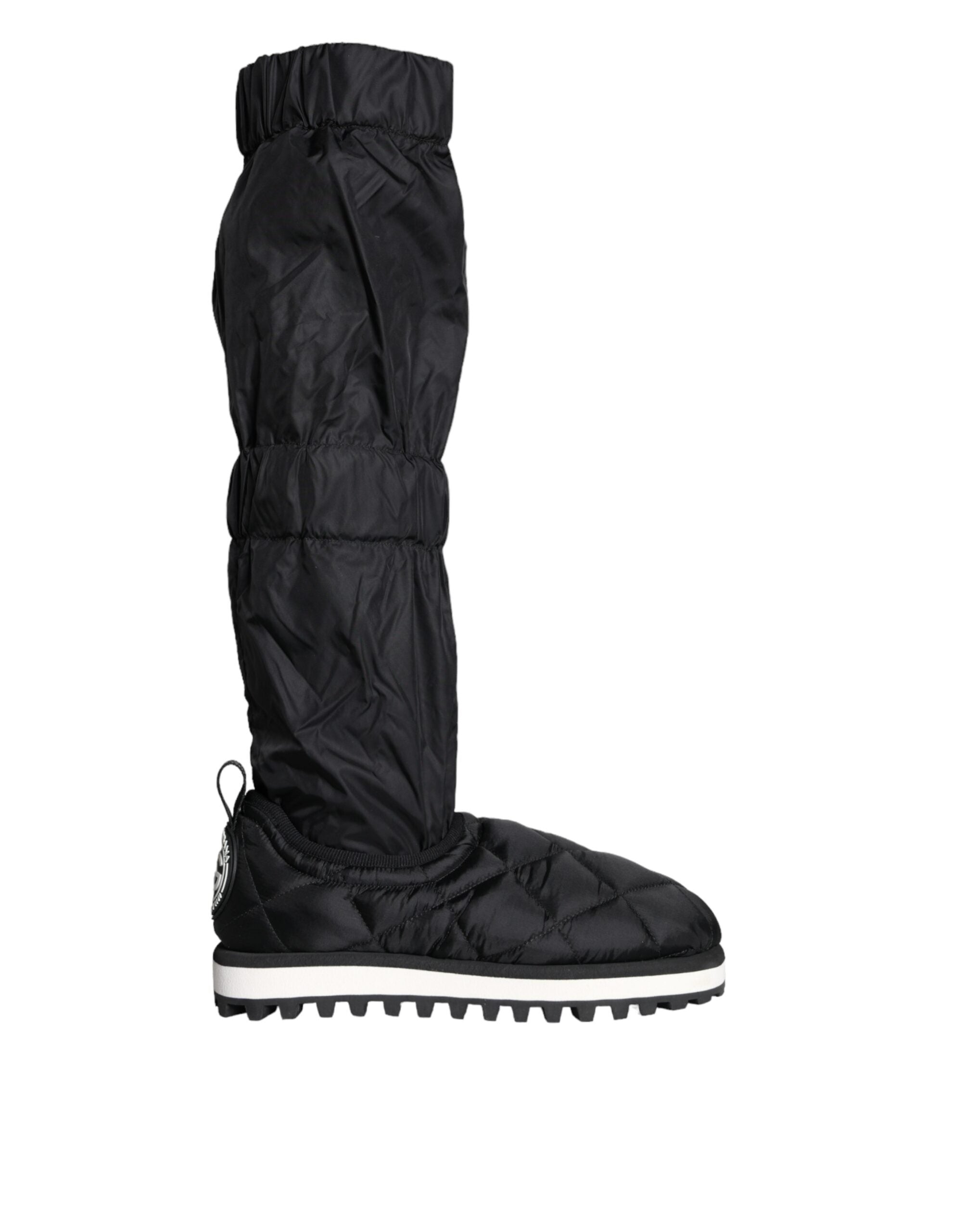 Botas altas acolchadas negras de Dolce & Gabbana, zapatillas deportivas-5