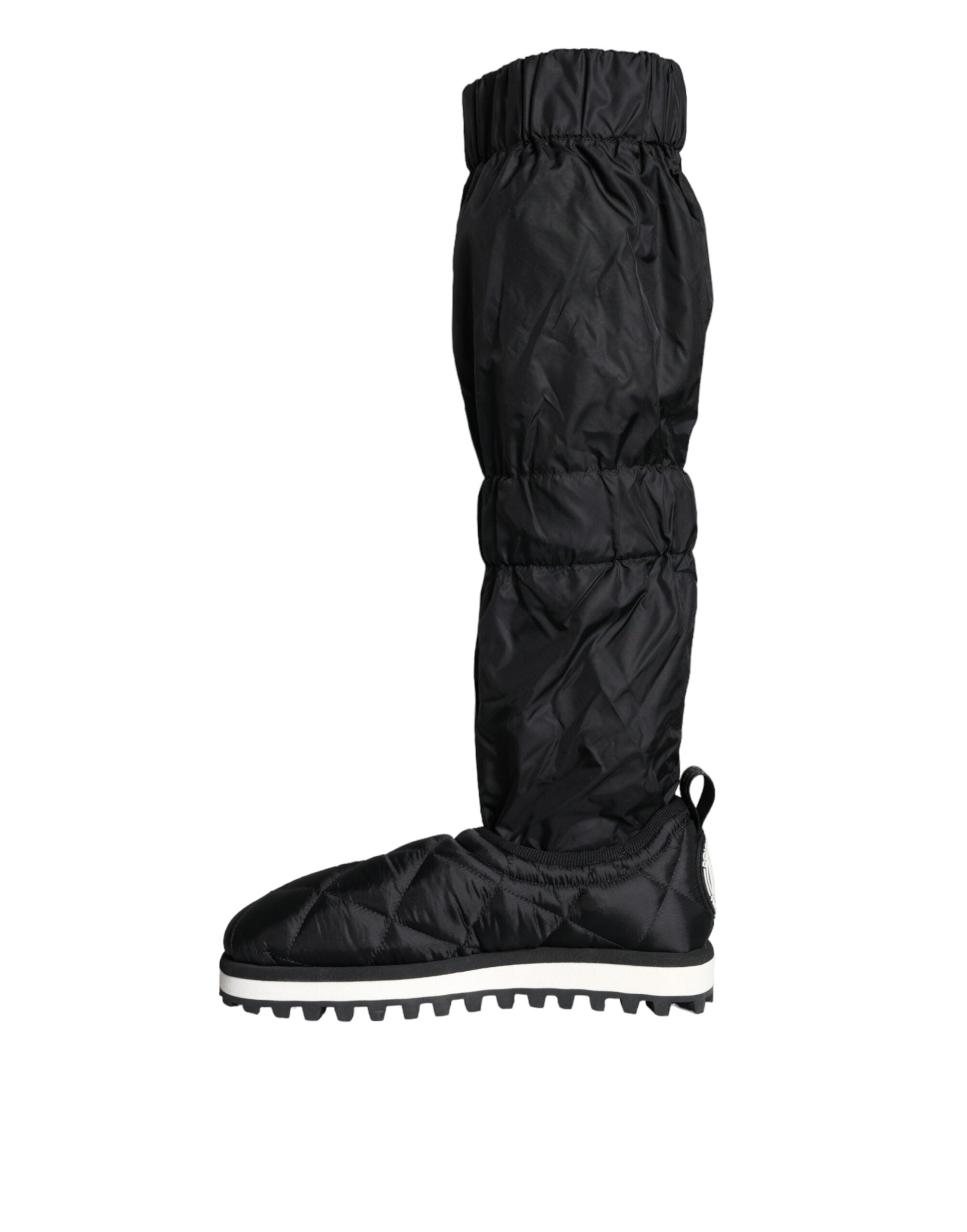 Botas altas acolchadas negras de Dolce & Gabbana, zapatillas deportivas-6