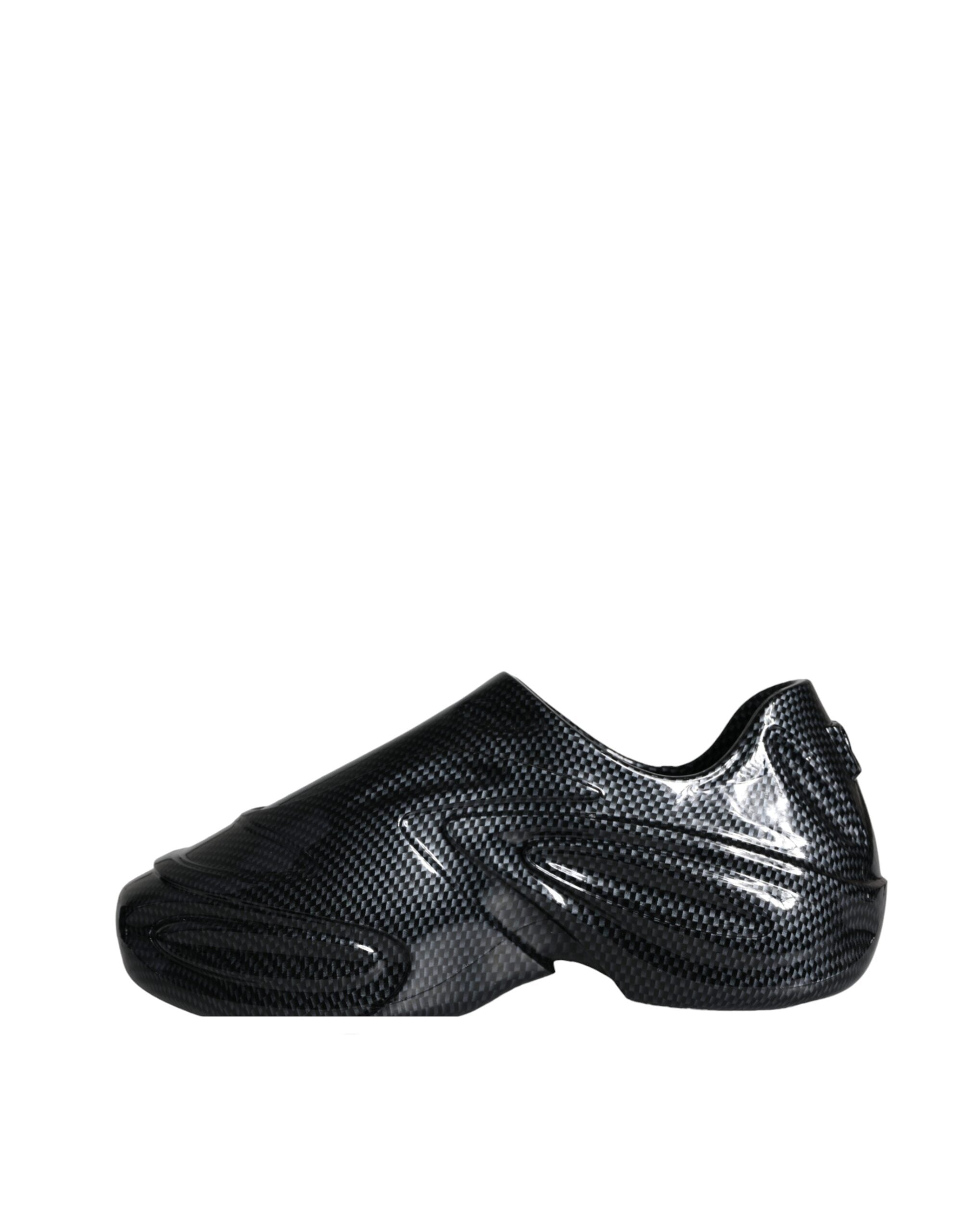 Dolce & Gabbana Black Frustrated Rubber Toy Low Top Men's Sneakers Shoes-5