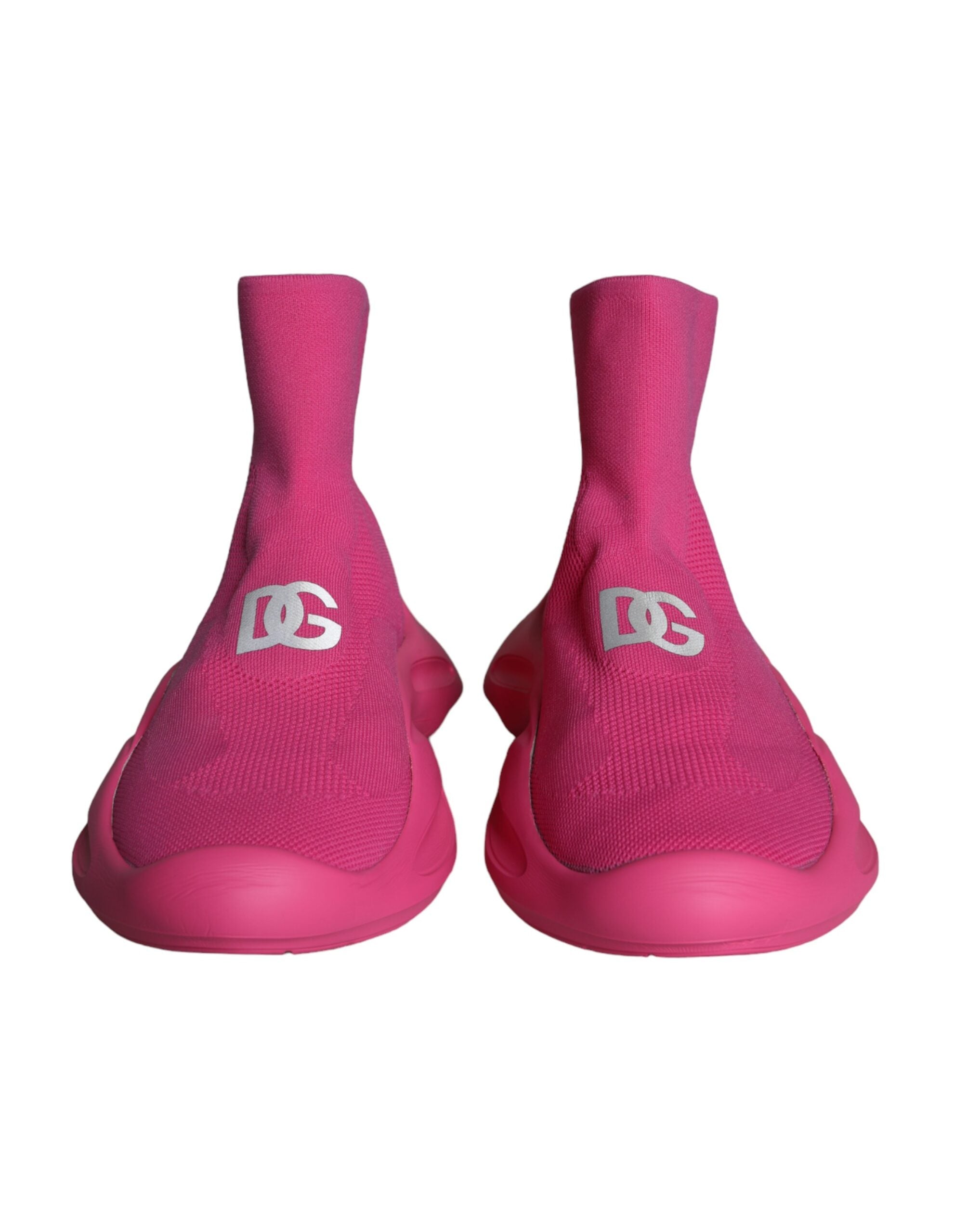 Dolce & Gabbana Pink Logo Print Slip On Socks Sneakers Shoes-2
