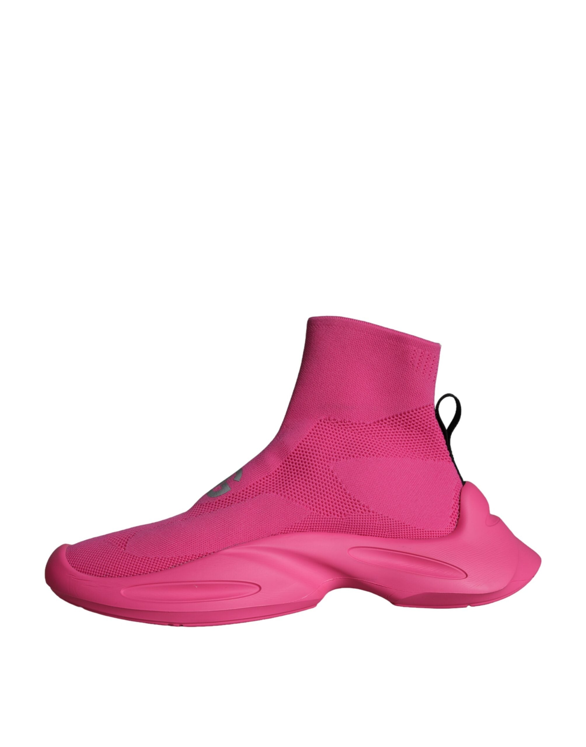 Dolce & Gabbana Pink Logo Print Slip On Socks Sneakers Shoes-5