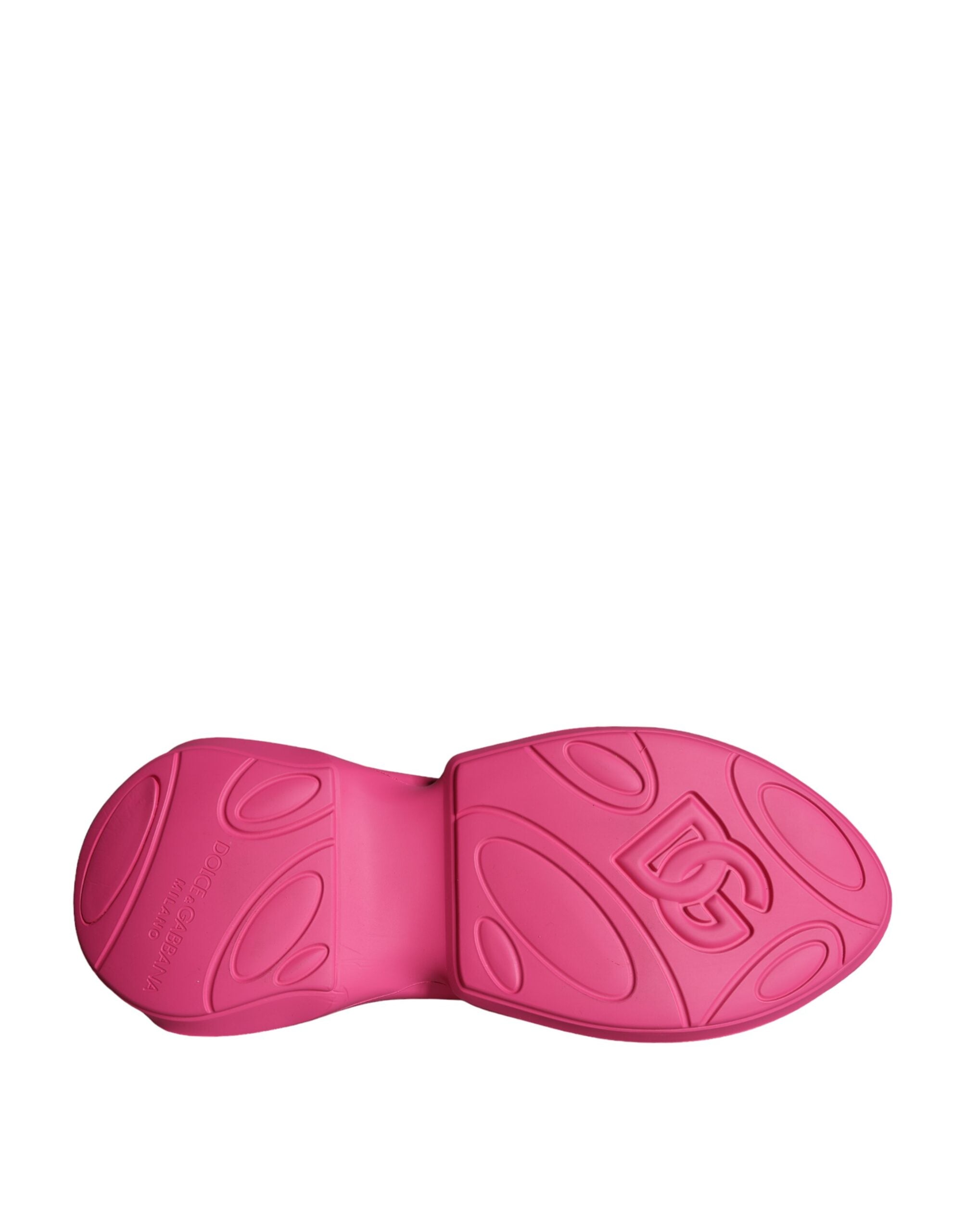 Dolce & Gabbana Pink Logo Print Slip On Socks Sneakers Shoes-6