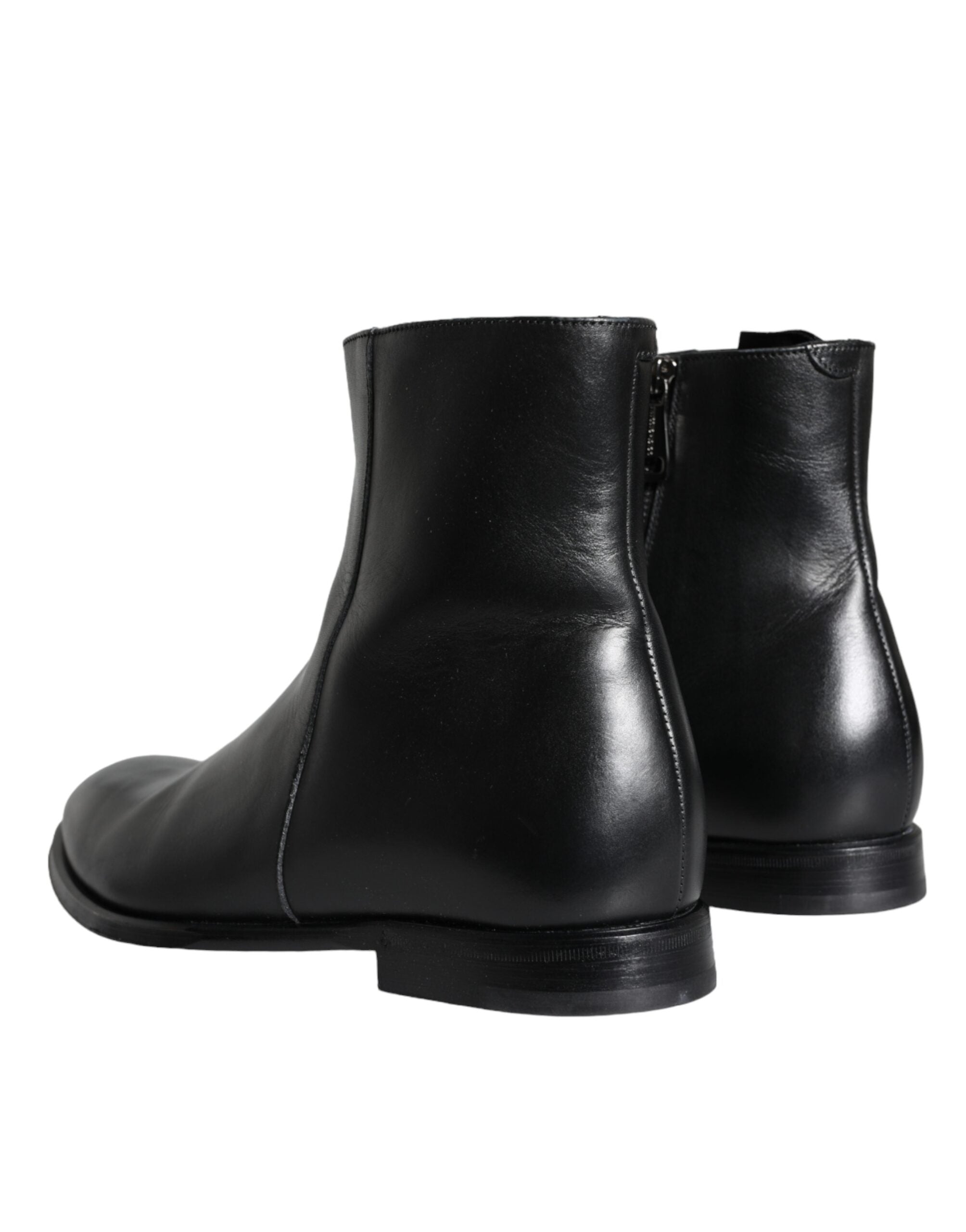 Dolce & Gabbana Black Calfskin Men's Boots Men's Shoes-4