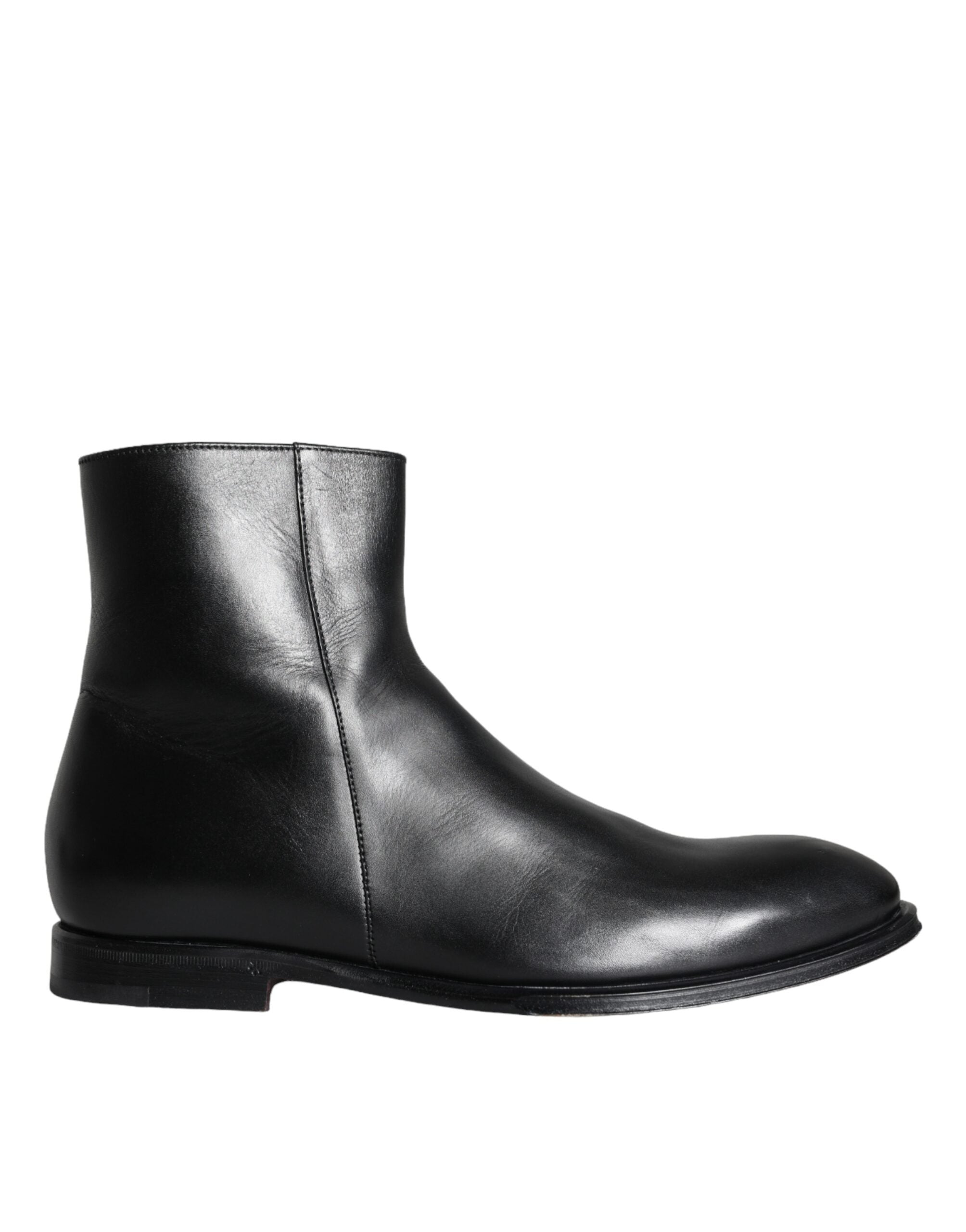 Dolce & Gabbana Black Calfskin Men's Boots Men's Shoes