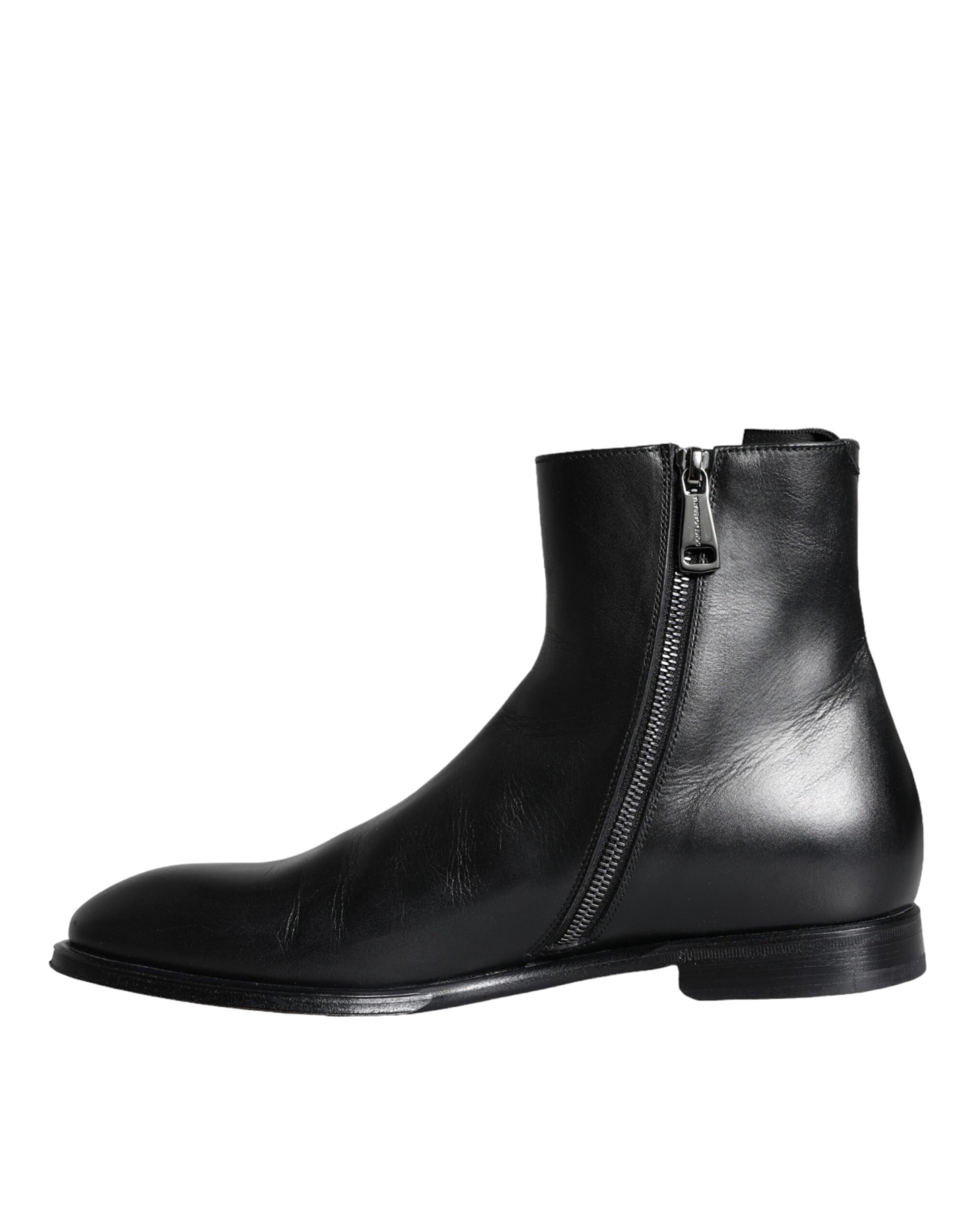 Dolce & Gabbana Black Calfskin Men's Boots Men's Shoes-5