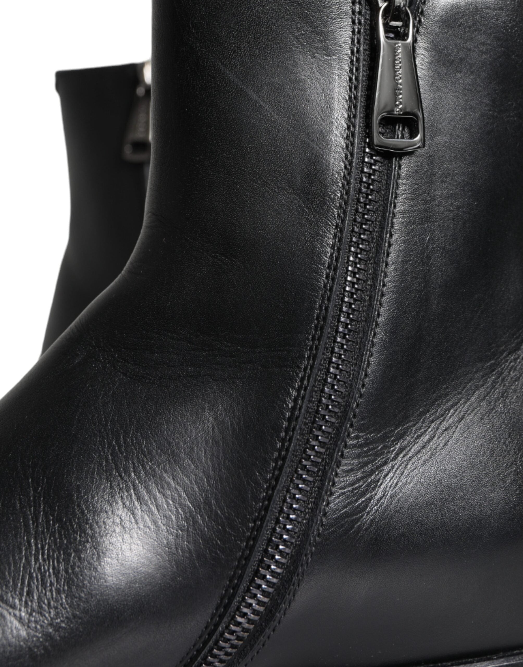 Dolce & Gabbana Black Calfskin Men's Boots Men's Shoes-7