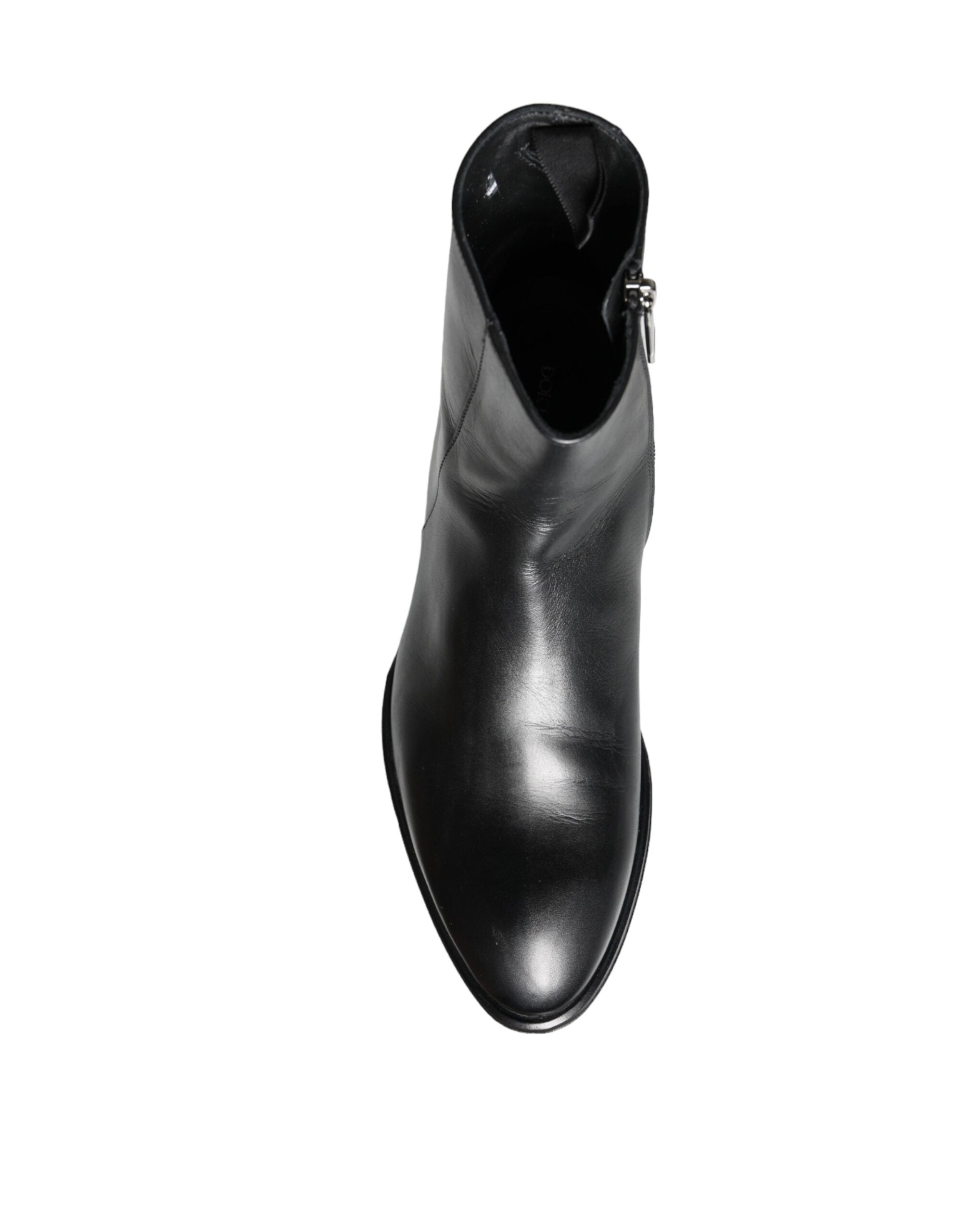 Dolce & Gabbana Black Calfskin Men's Boots Men's Shoes-8