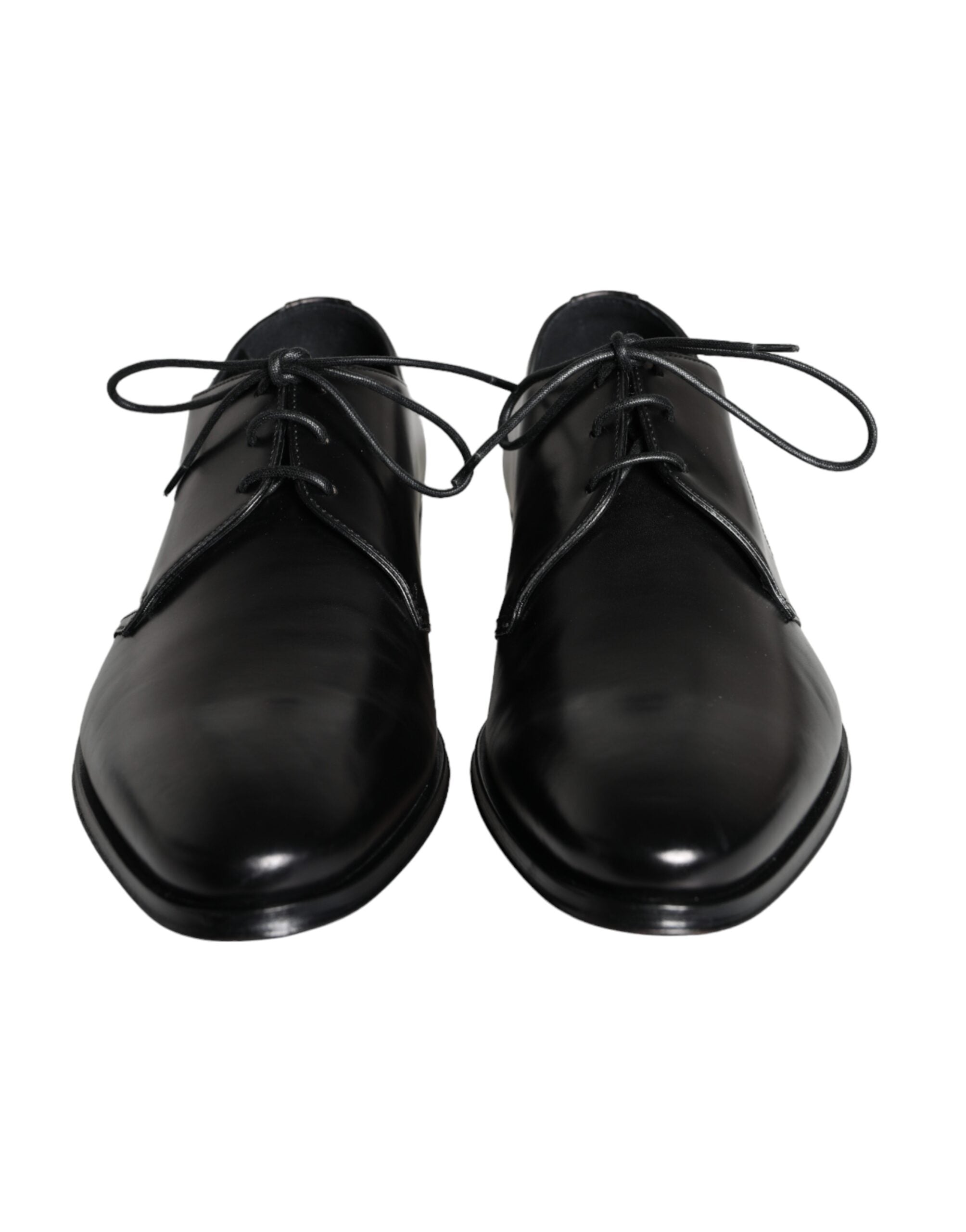 Dolce & Gabbana Black Calf Leather Derby Men's Dress Shoes-2