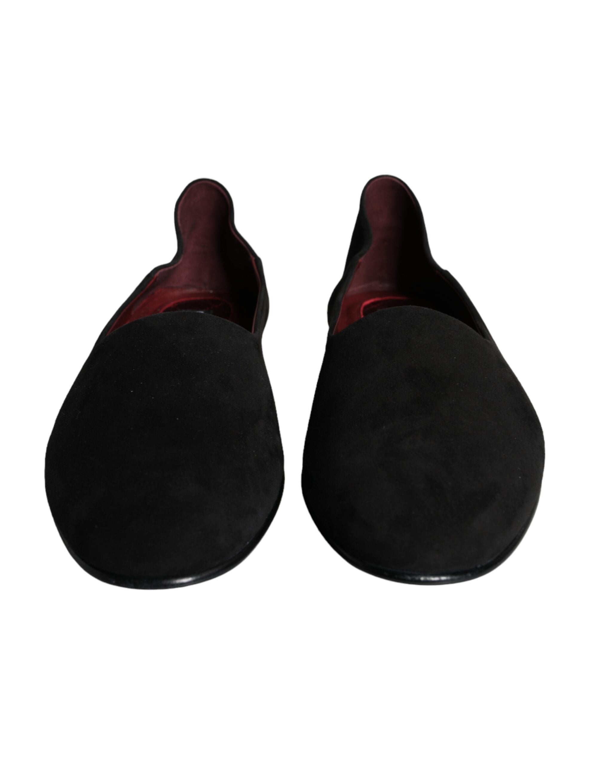 Dolce & Gabbana Black Suede Loafers Formal Slip-On Shoes-2