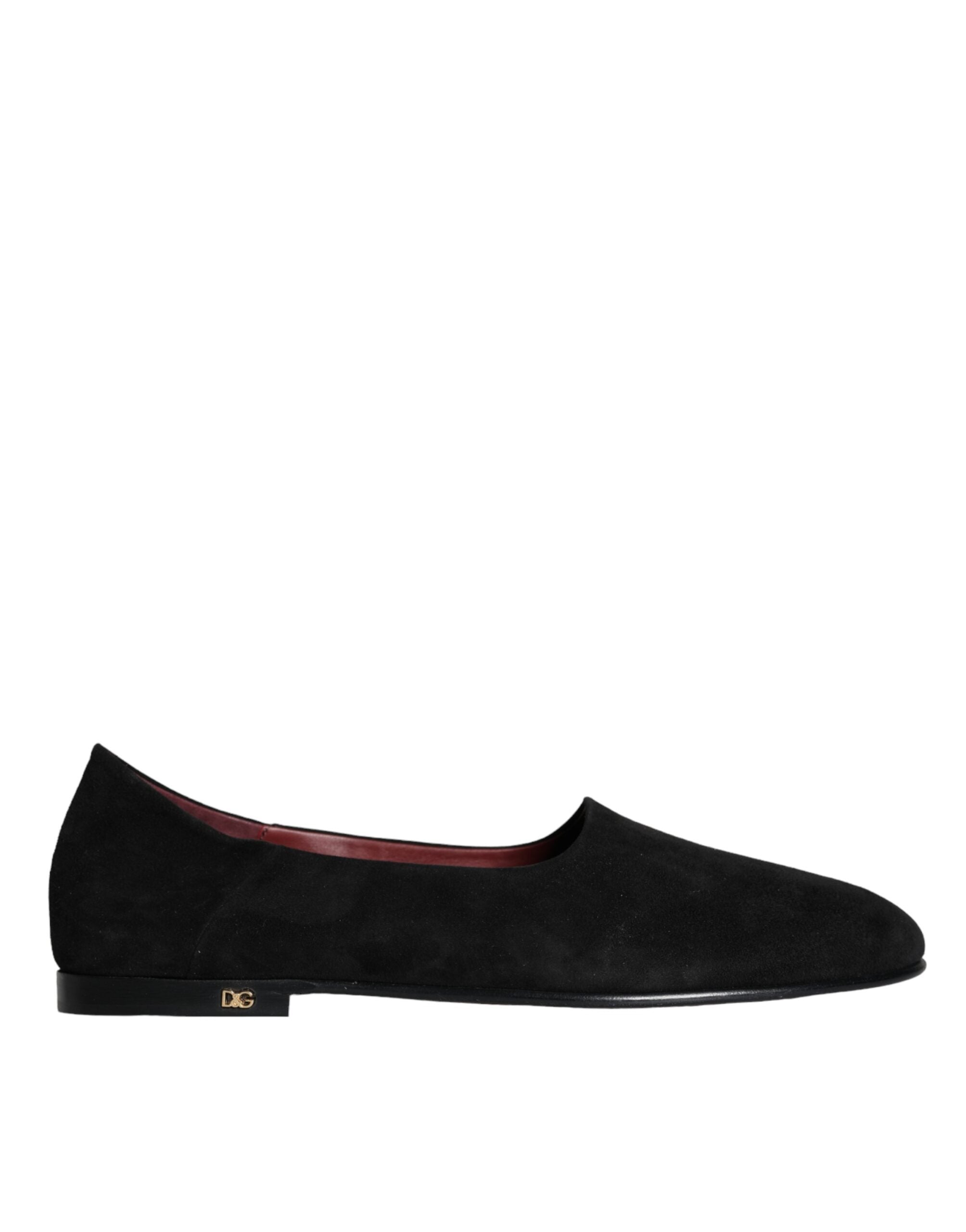 Dolce & Gabbana Black Suede Loafers Formal Slip-On Shoes-1