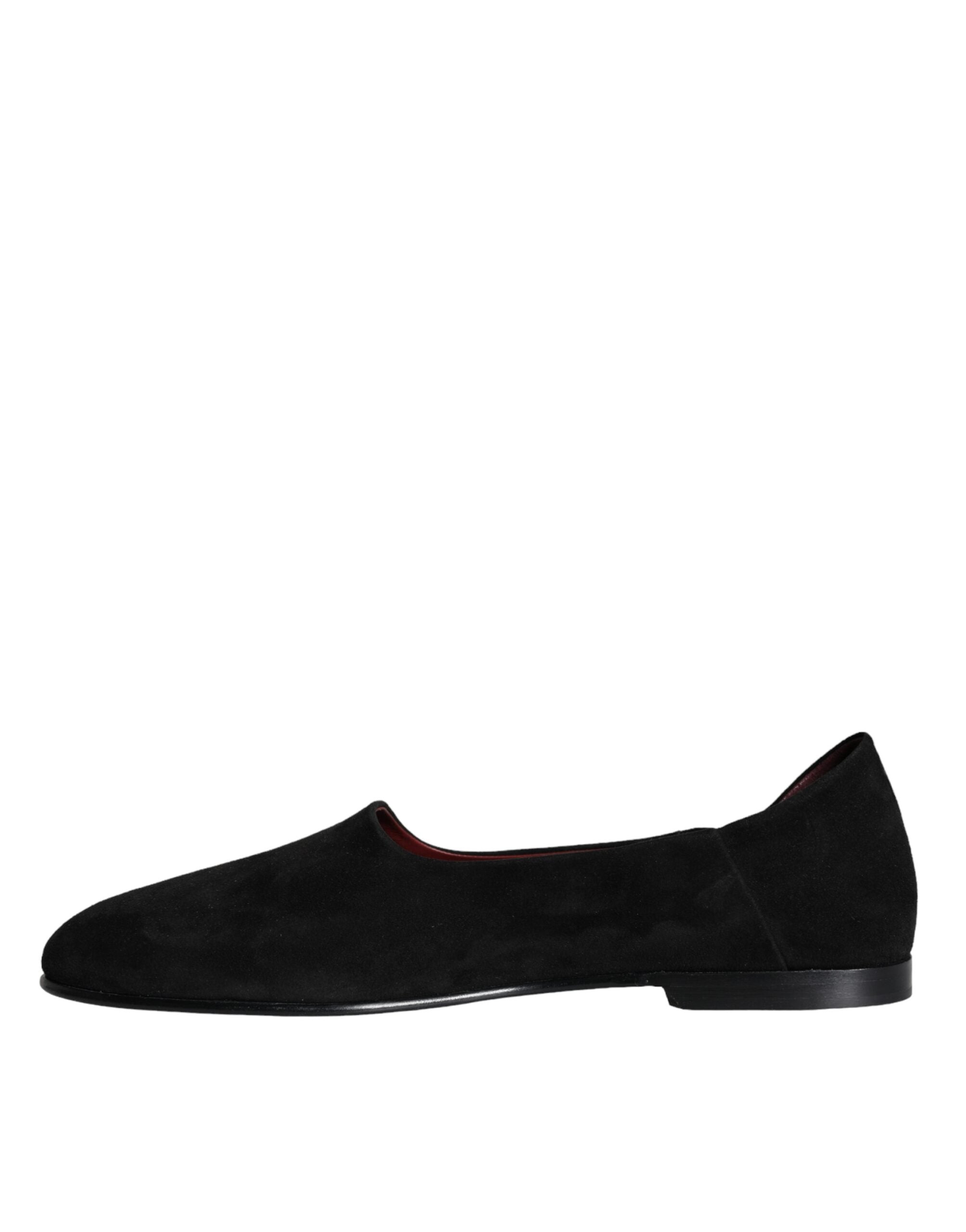 Dolce & Gabbana Black Suede Loafers Formal Slip-On Shoes-5