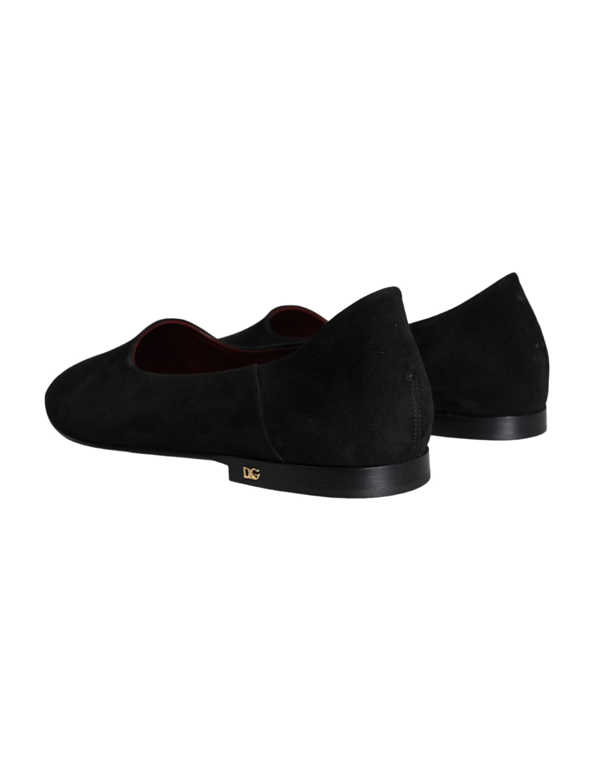 Dolce & Gabbana Black Suede Loafers Formal Slip-On Shoes-6