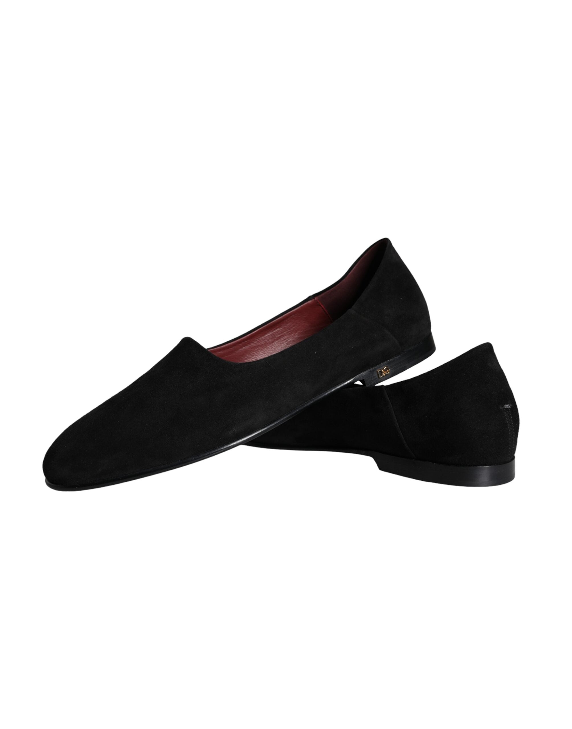 Dolce & Gabbana Black Suede Loafers Formal Slip-On Shoes-8