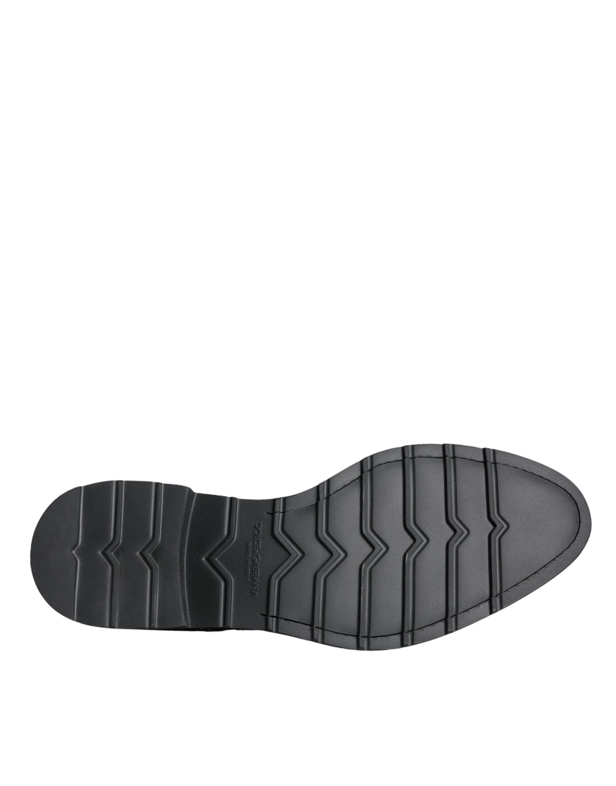 Dolce & Gabbana Schwarz Wildleder Sicilia Schnürschuhe Formal Schuhe-7