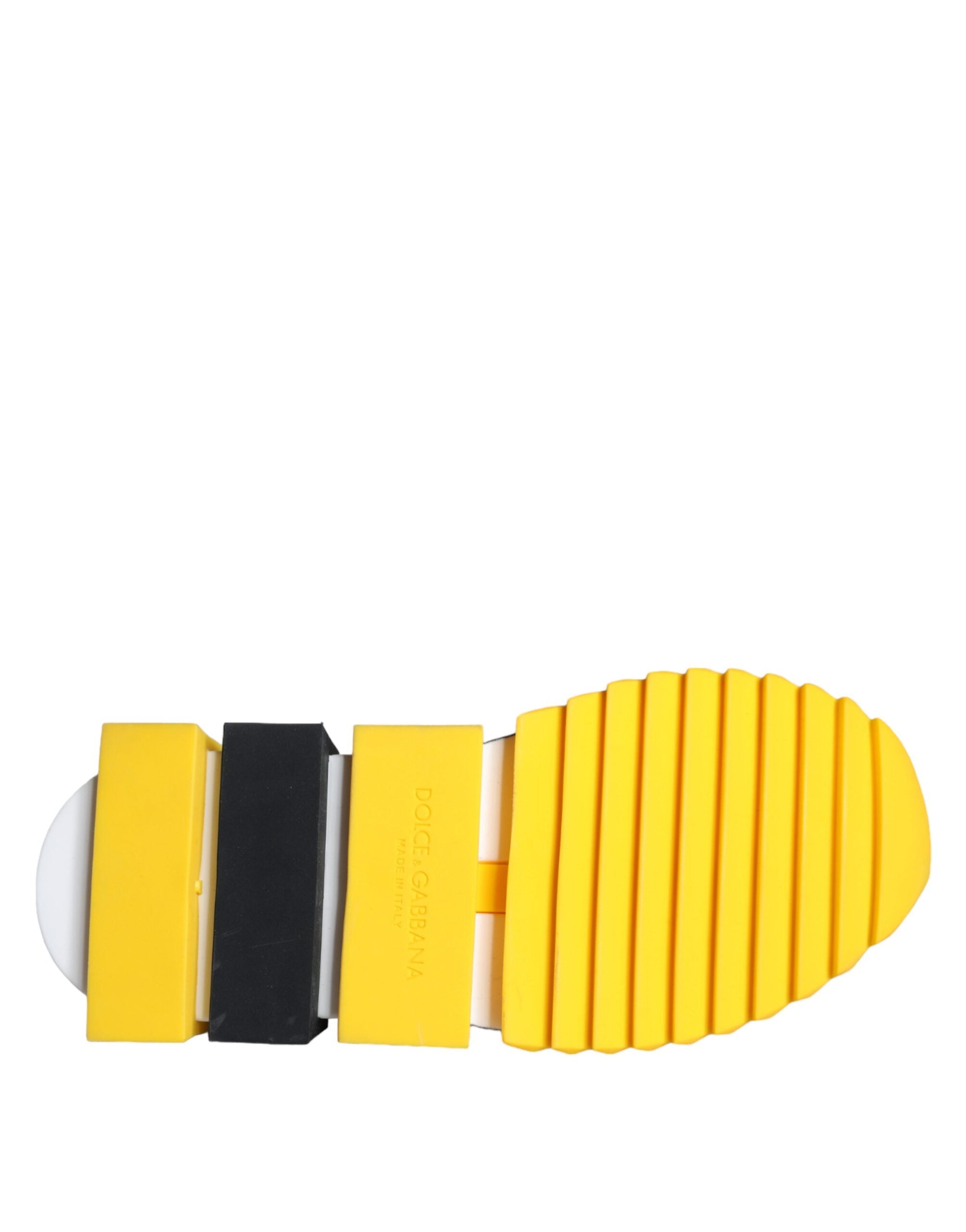 Dolce & Gabbana Yellow Sorrento Crystals Sneakers Women's Shoes-6