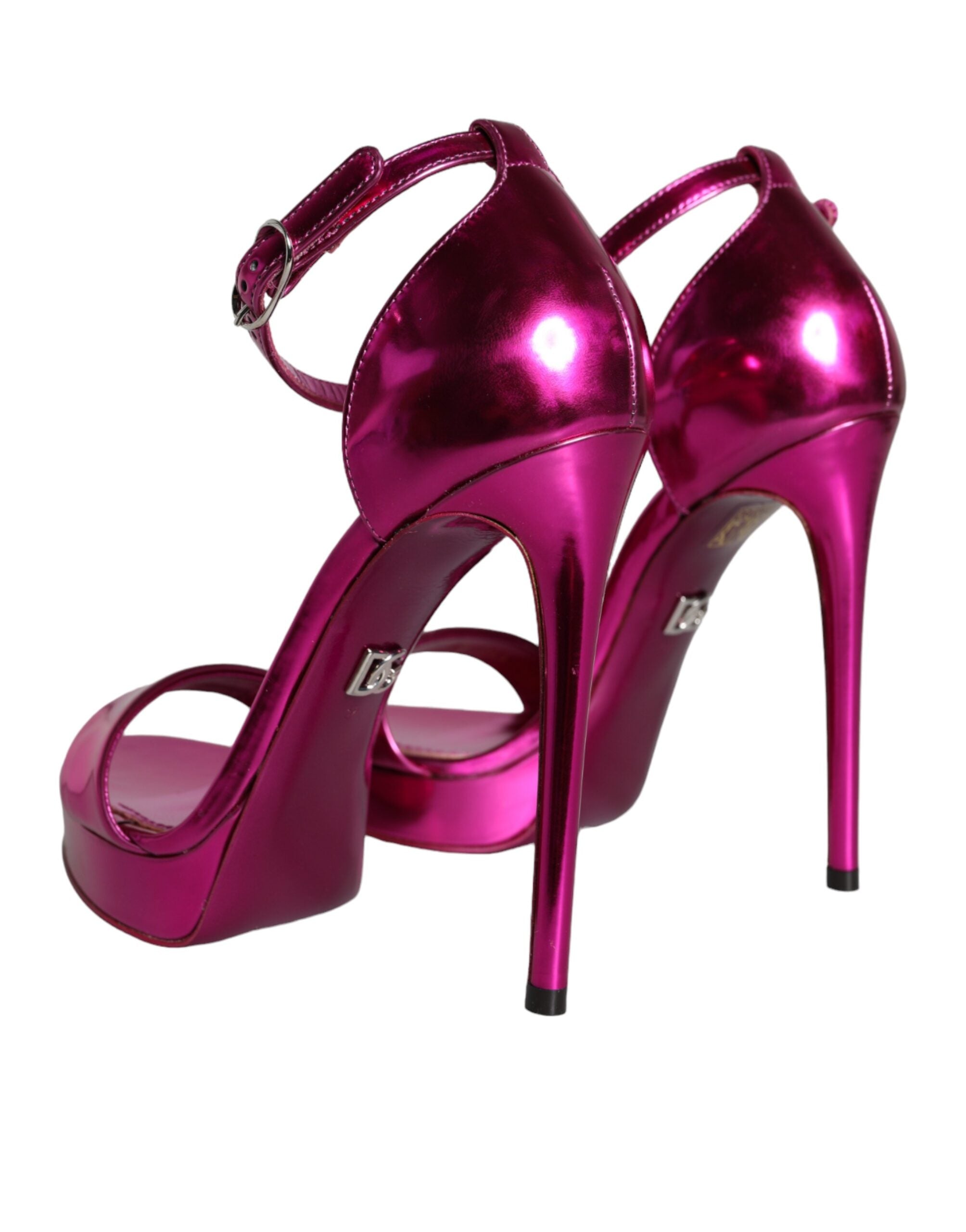 Sandalias de tiras con tacón KEIRA fucsia de Dolce & Gabbana-4