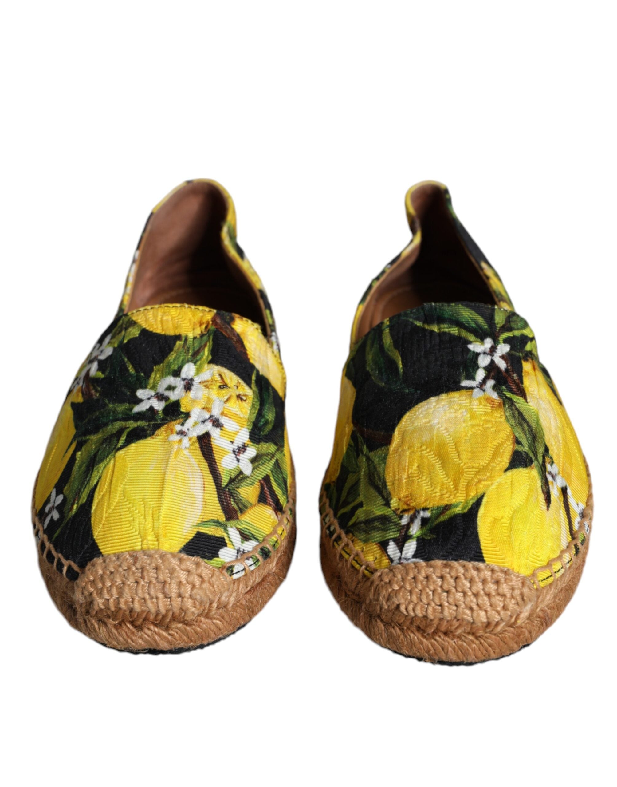 Dolce & Gabbana Multicolor Lemon Slip On Espadrilles Shoes-2