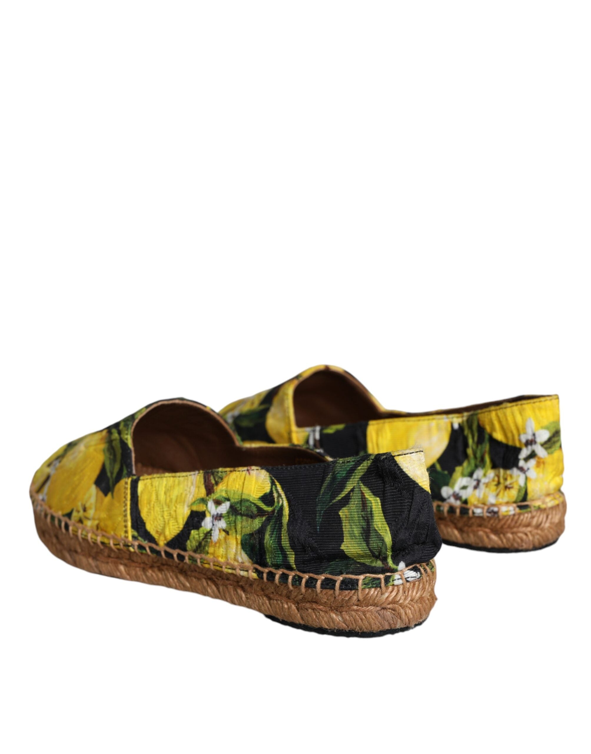 Dolce & Gabbana Multicolor Lemon Slip On Espadrilles Shoes-4