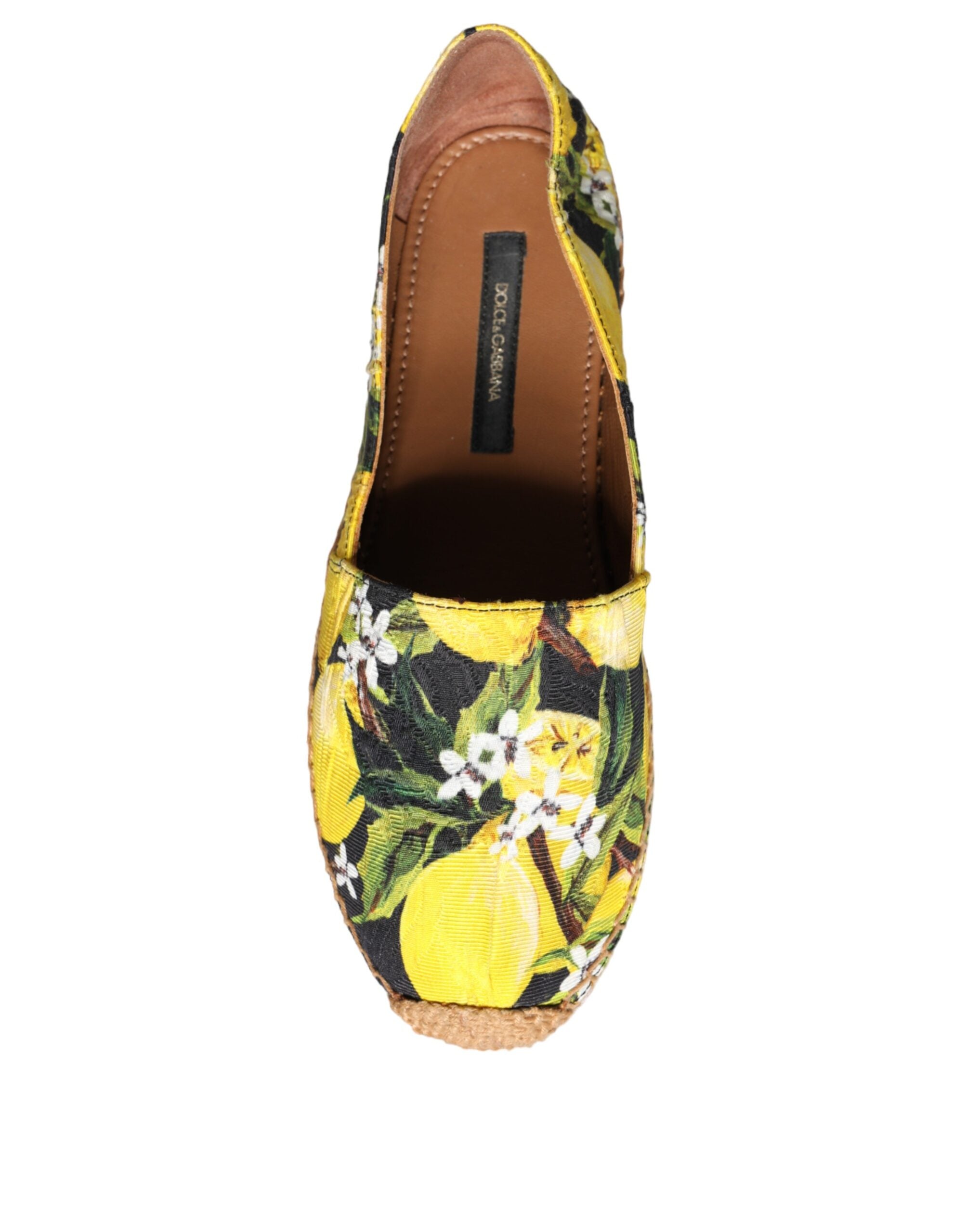 Dolce & Gabbana Multicolor Lemon Slip On Espadrilles Shoes-8