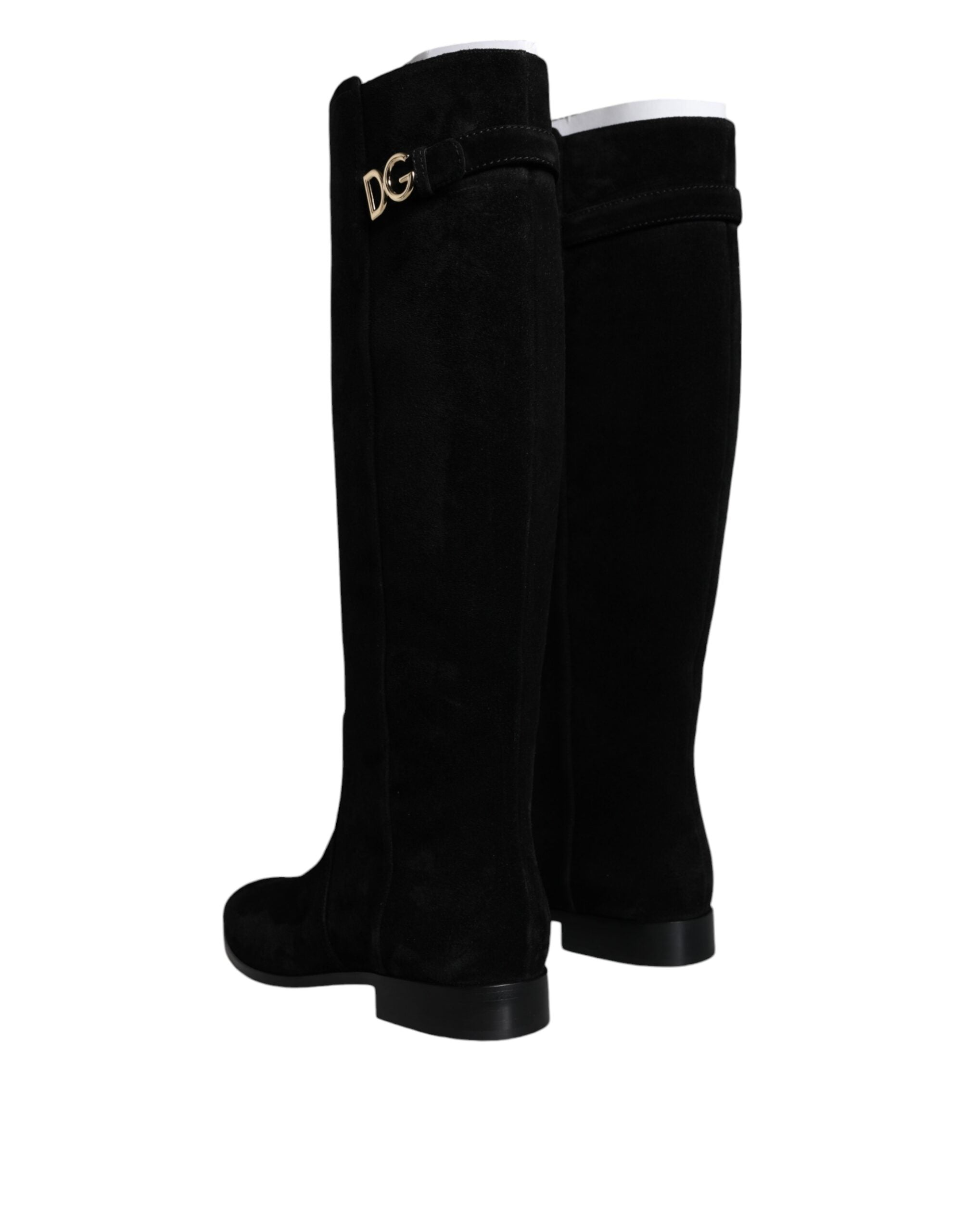 Dolce & Gabbana Black knee-high suede boots-6
