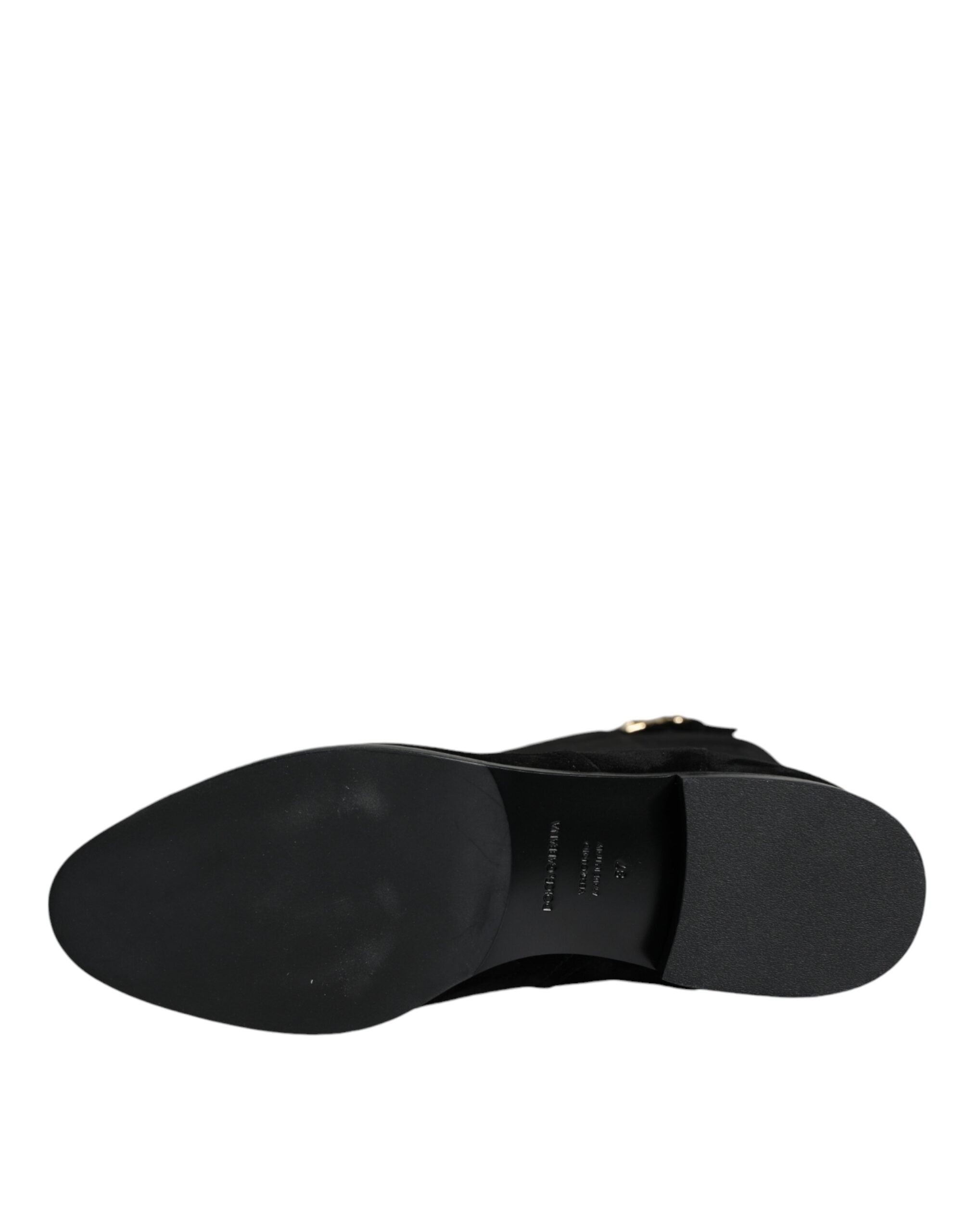 Dolce & Gabbana Black knee-high suede boots-7