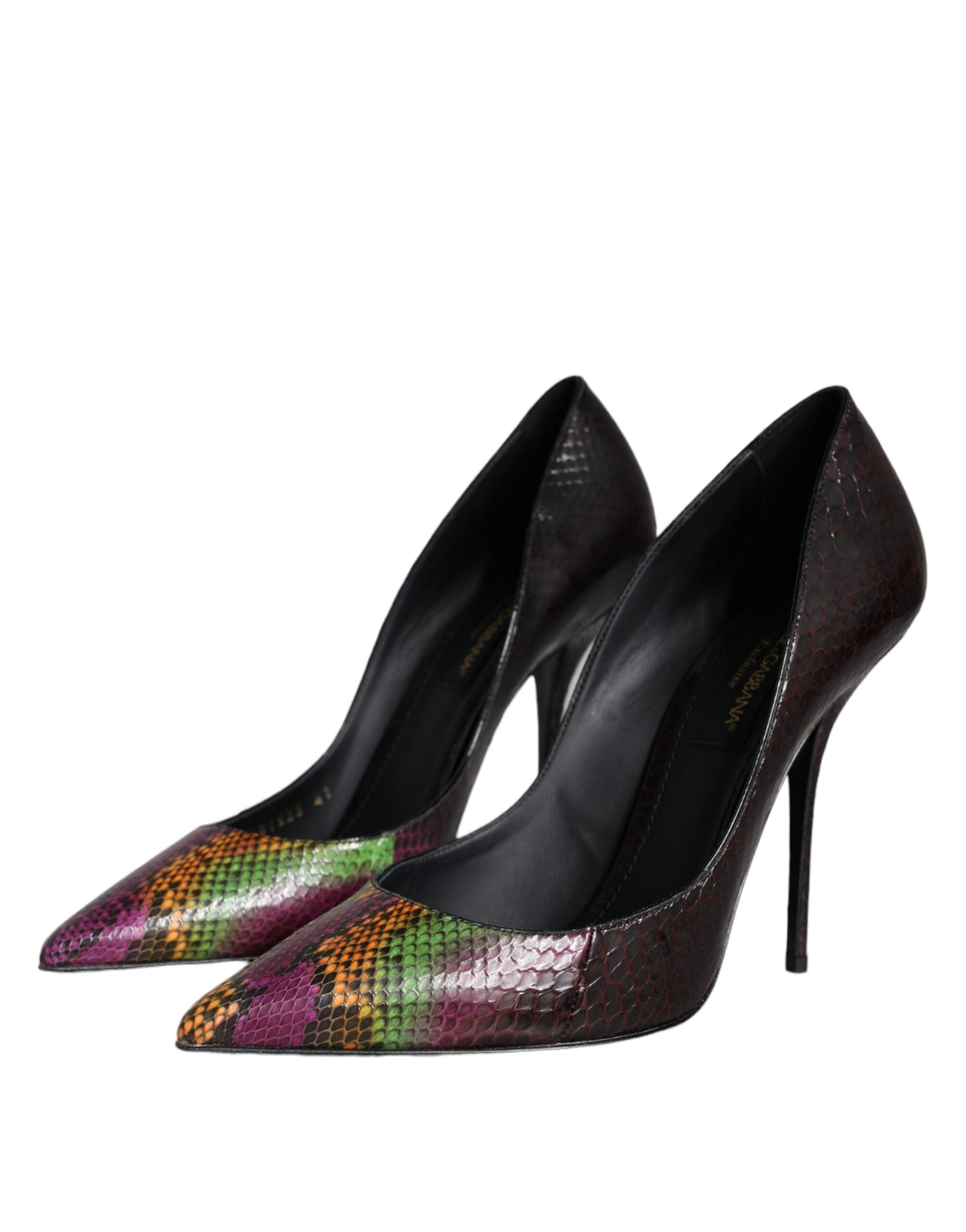 Zapatos de tacón de piel exótica multicolor de Dolce & Gabbana-3