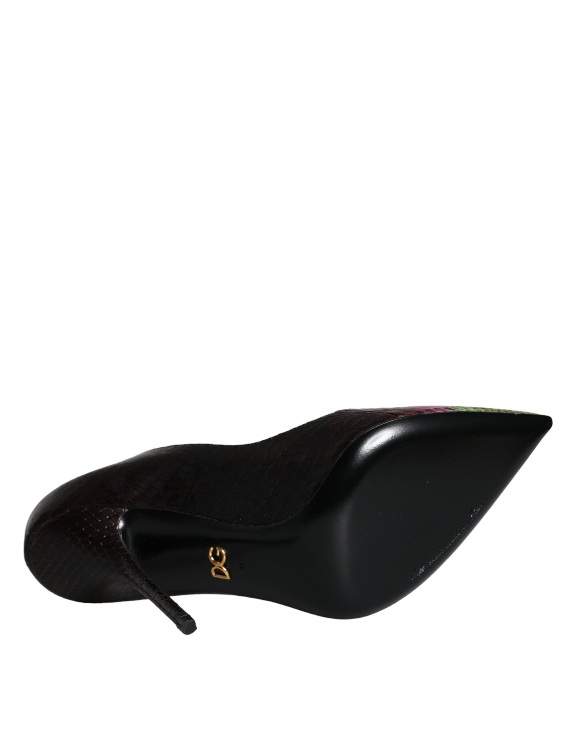 Zapatos de tacón de piel exótica multicolor de Dolce & Gabbana-6