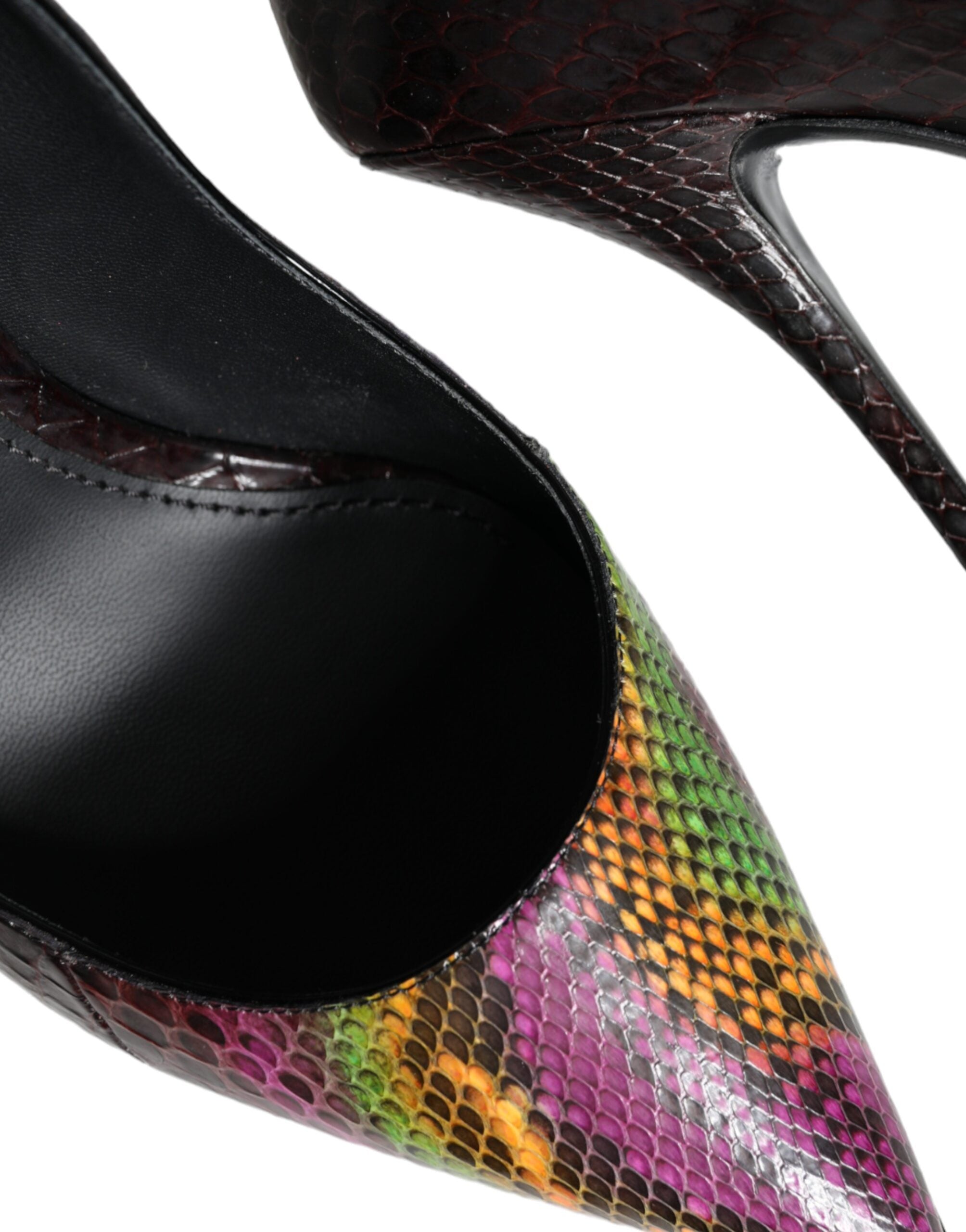Zapatos de tacón de piel exótica multicolor de Dolce & Gabbana-8