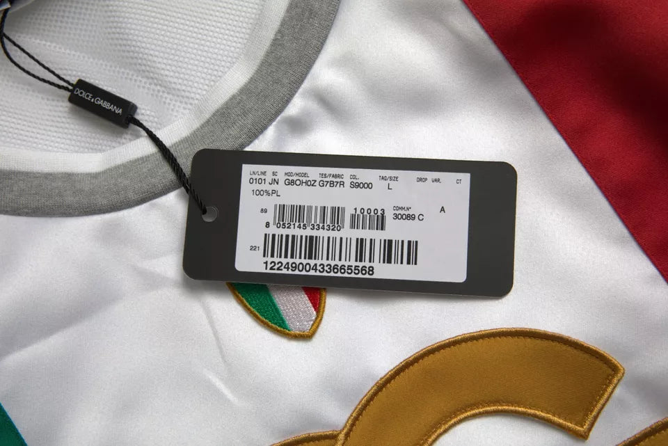 Dolce & Gabbana White Green Sleeveless Top Italian Flag Basket T-shirt-5