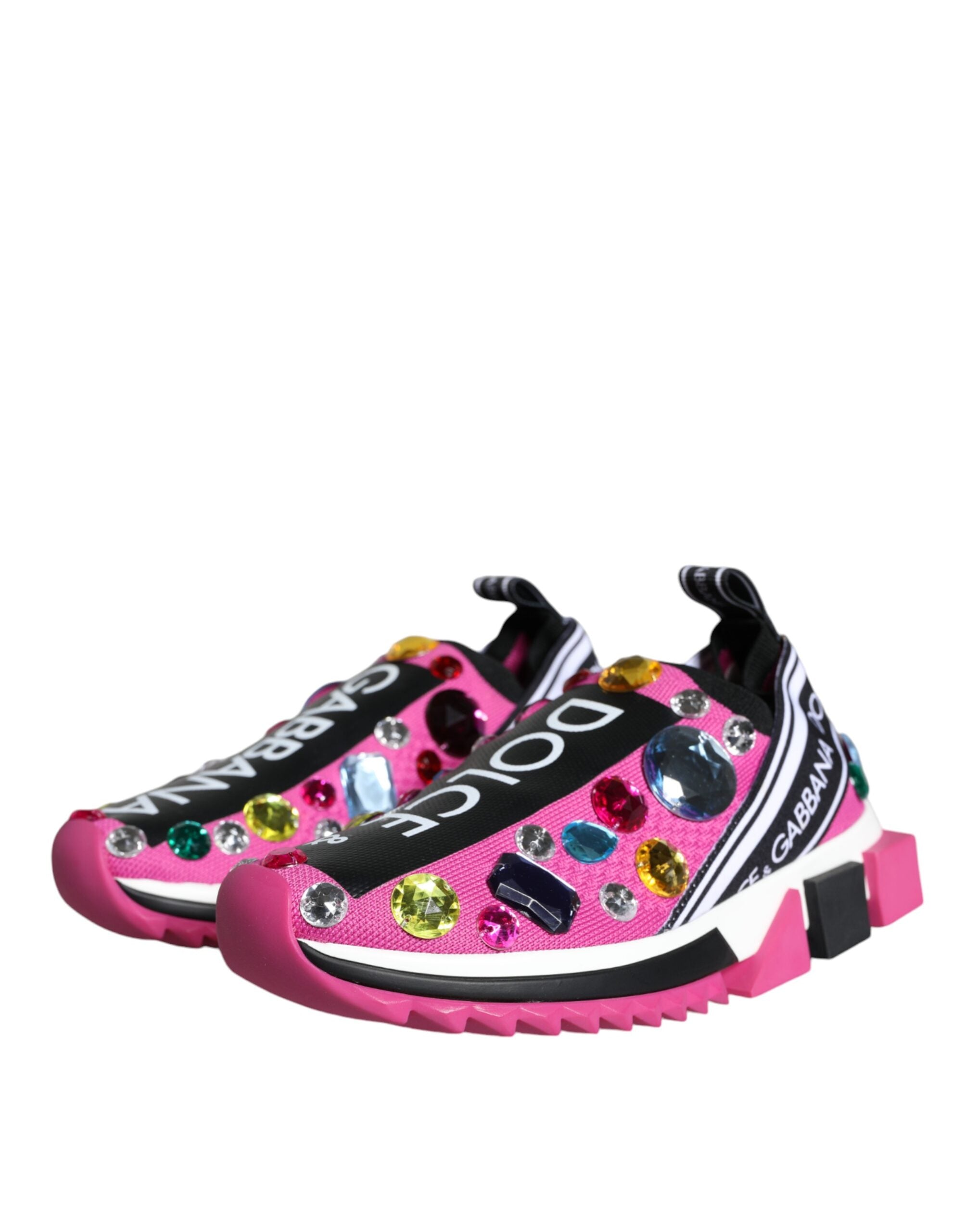 Zapatillas bajas con cristales Rosa Sorrento de Dolce & Gabbana-3