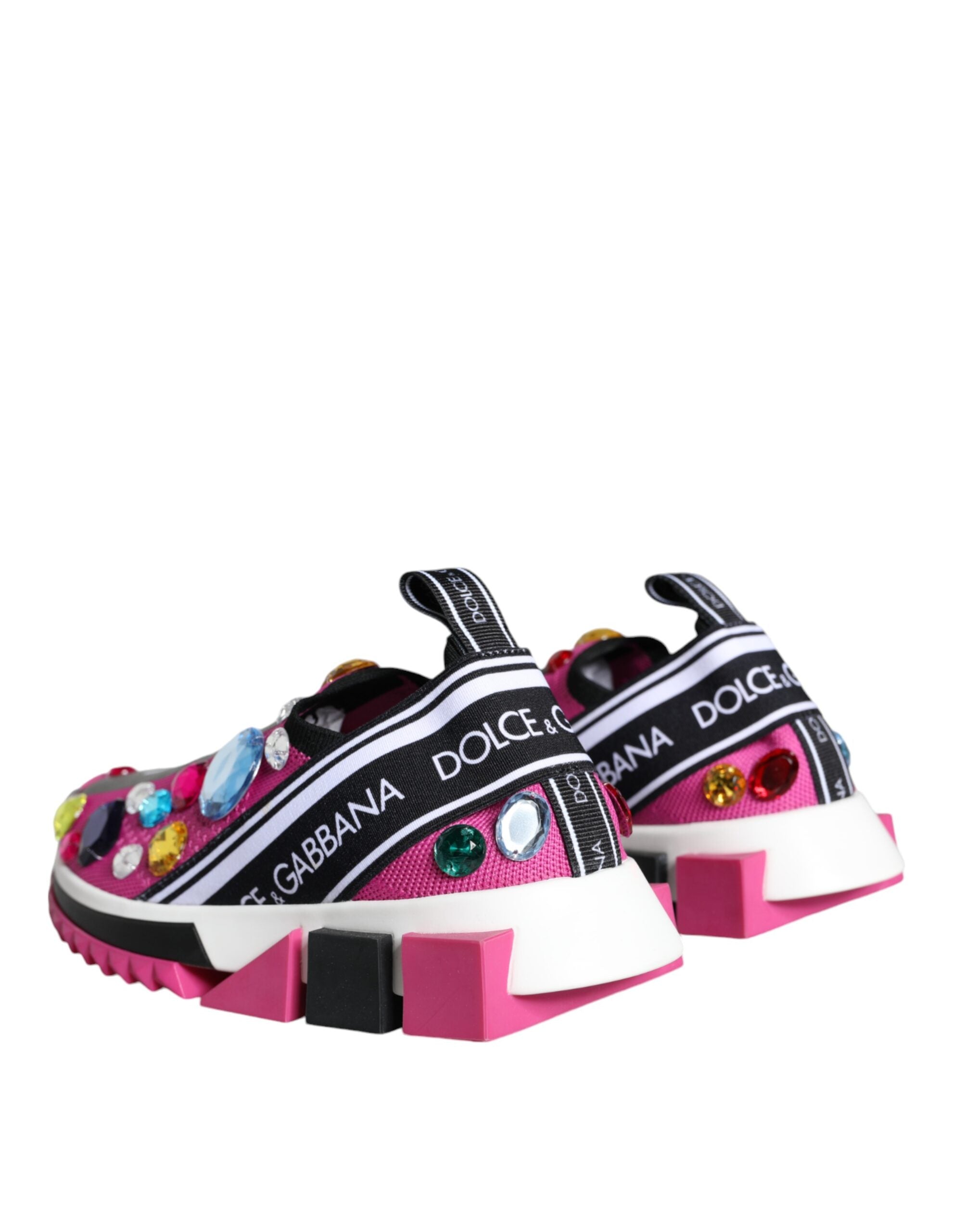 Zapatillas bajas con cristales Rosa Sorrento de Dolce & Gabbana-4