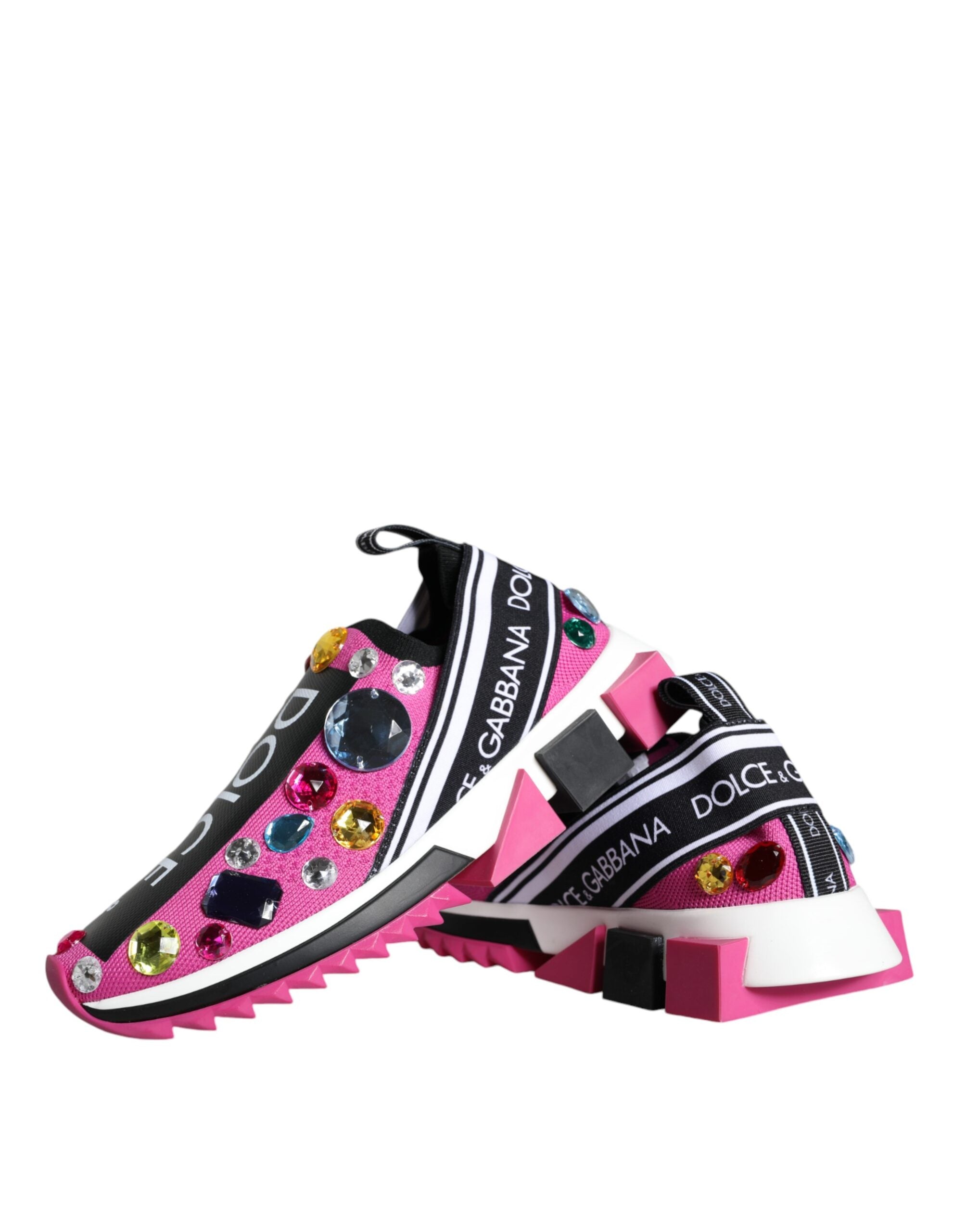 Zapatillas bajas con cristales Rosa Sorrento de Dolce & Gabbana-5