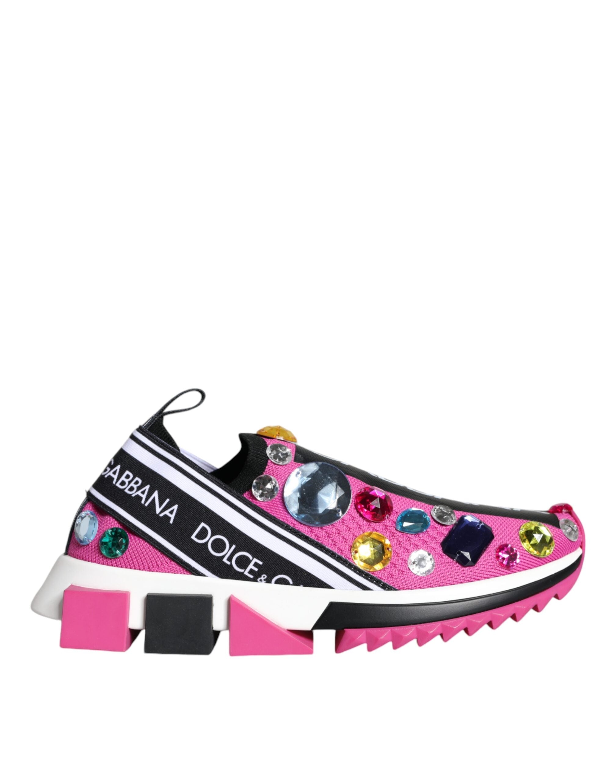 Zapatillas bajas con cristales Rosa Sorrento de Dolce & Gabbana-1