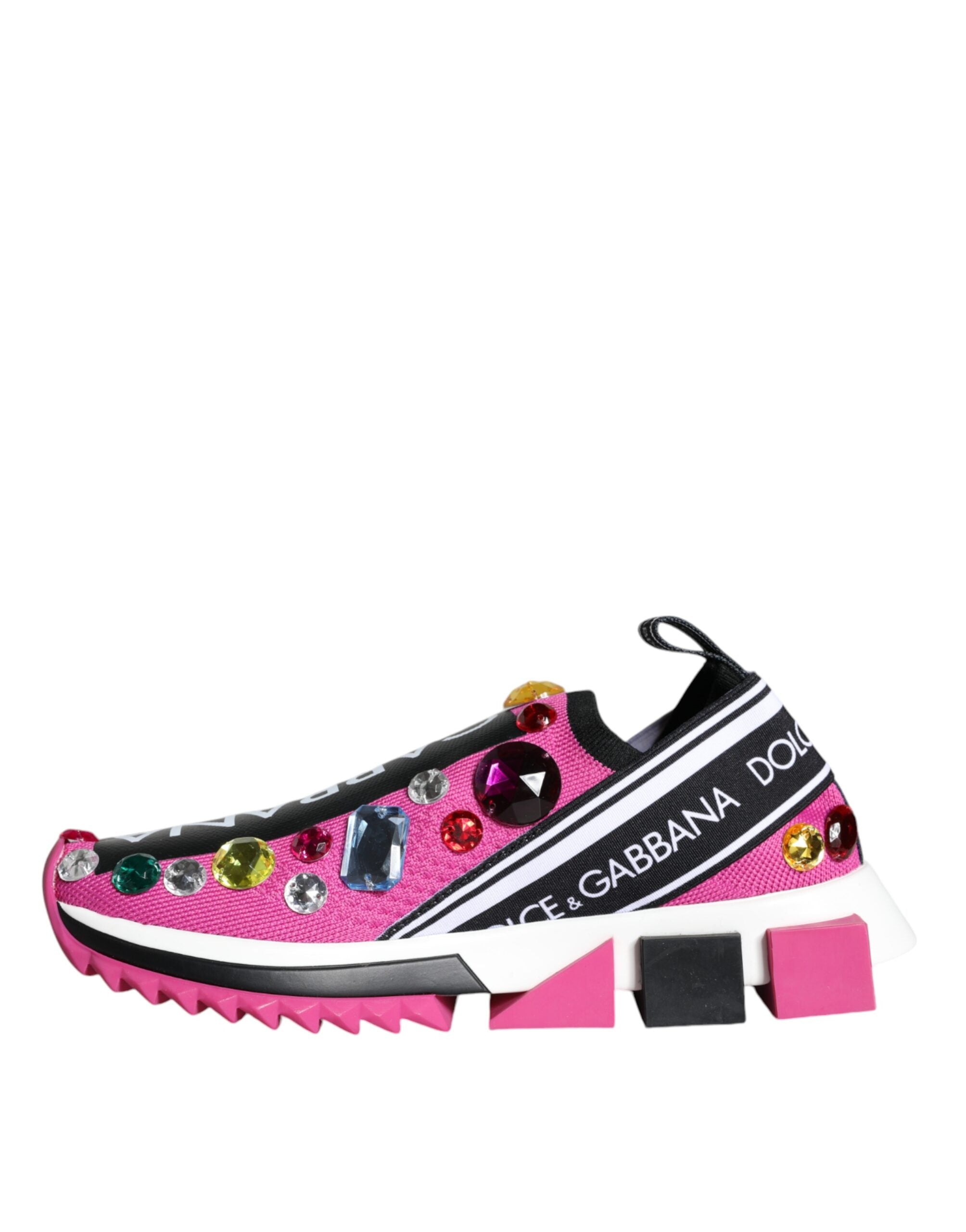 Zapatillas bajas con cristales Rosa Sorrento de Dolce & Gabbana-7