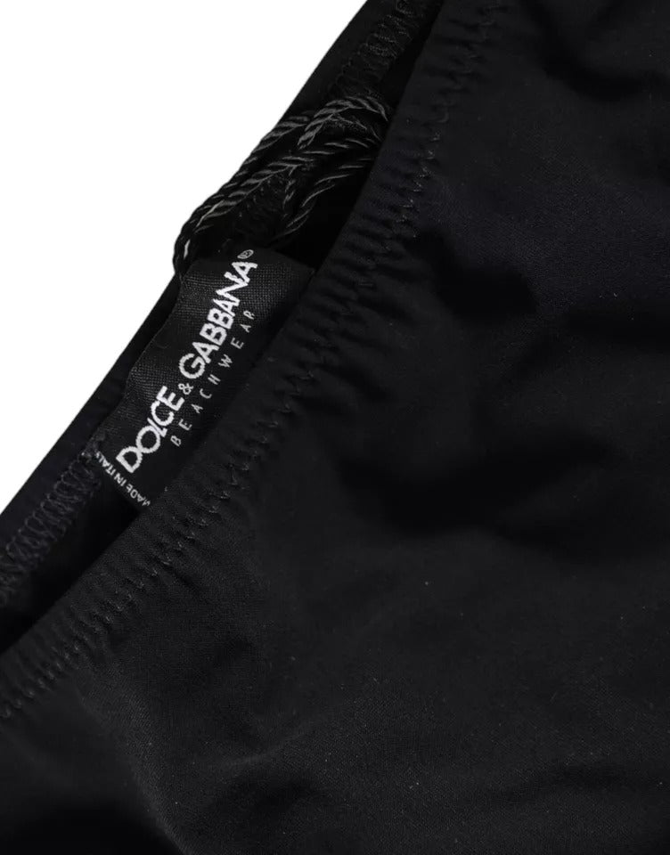 Dolce & Gabbana Schwarze Nylon Bademode Beachwear Bottom Bikini-2
