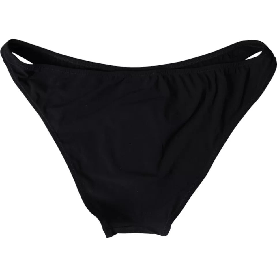 Dolce & Gabbana Black Nylon Swimwear Beachwear Bottom Bikini-4