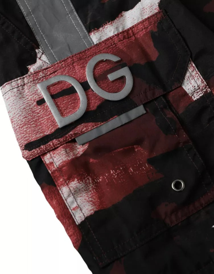 Pantalones cortos de playa con el logotipo DG y camuflaje multicolor de Dolce & Gabbana-4