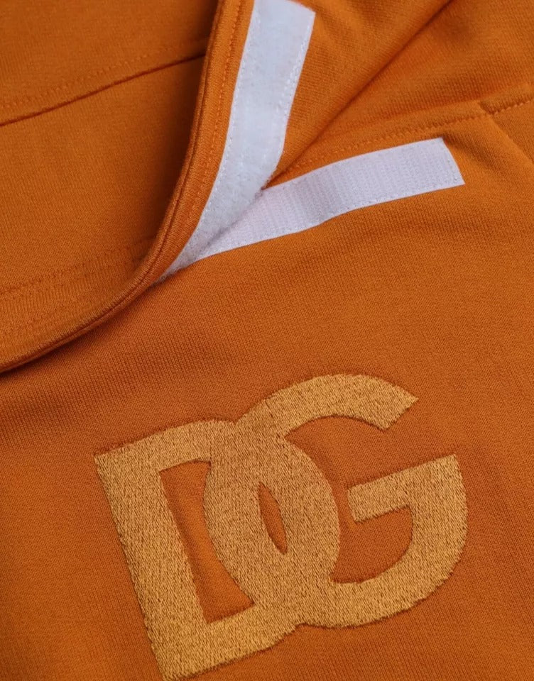 Dolce & Gabbana Orange Hoodie Pullover Sweater-4