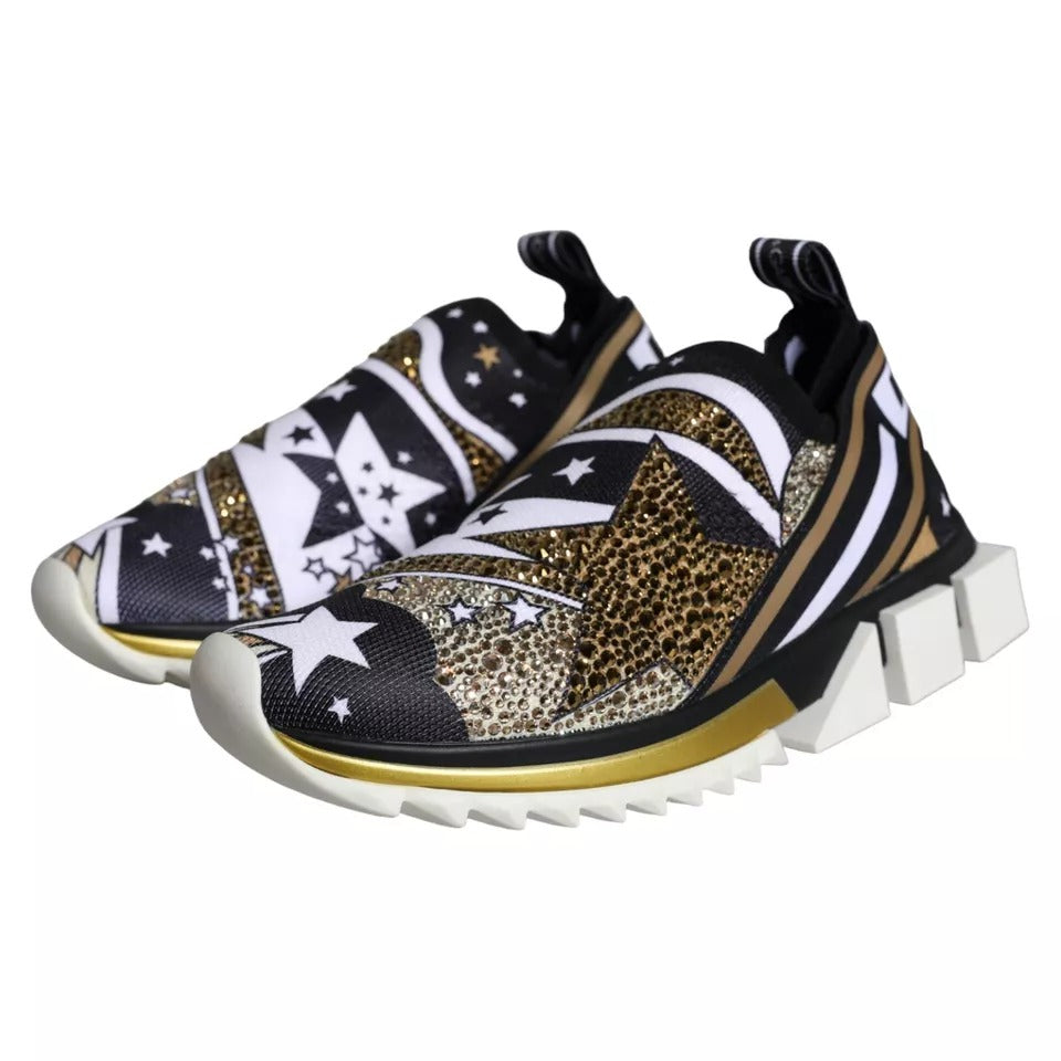 Dolce & Gabbana Multicolor Comet Star Print Sorrento Sneakers Shoes-2