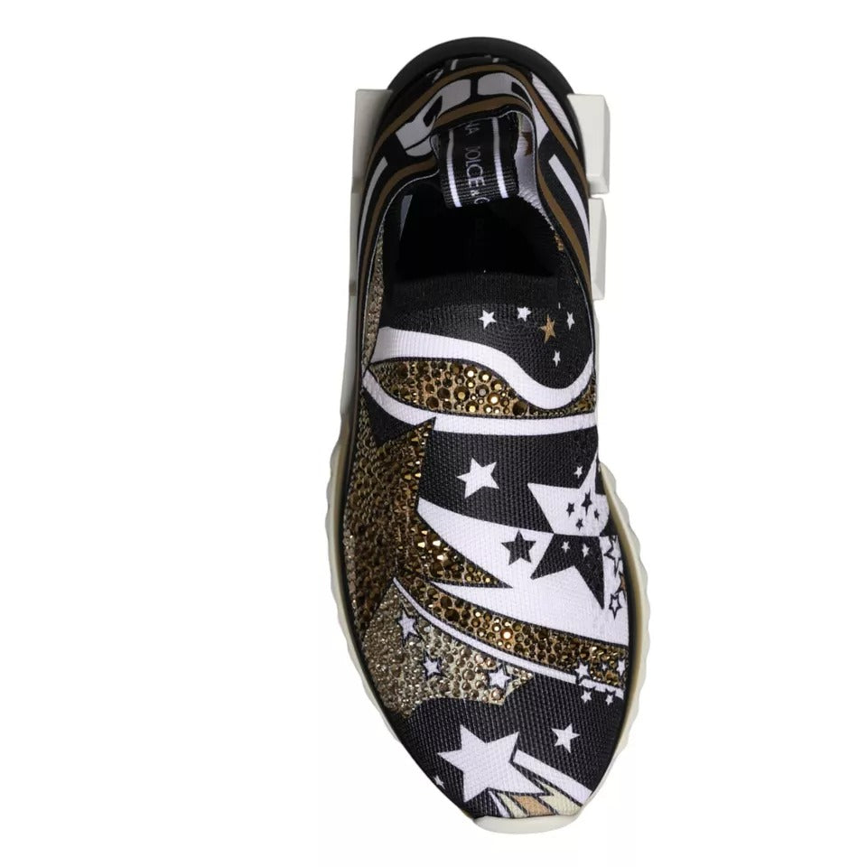 Dolce & Gabbana Multicolor Comet Star Print Sorrento Sneakers Shoes-3