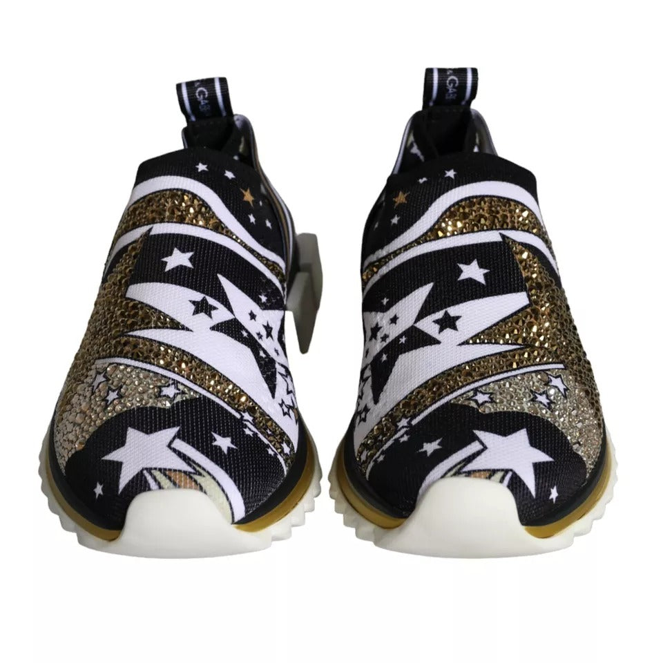 Dolce & Gabbana Multicolor Comet Star Print Sorrento Sneakers Shoes-4