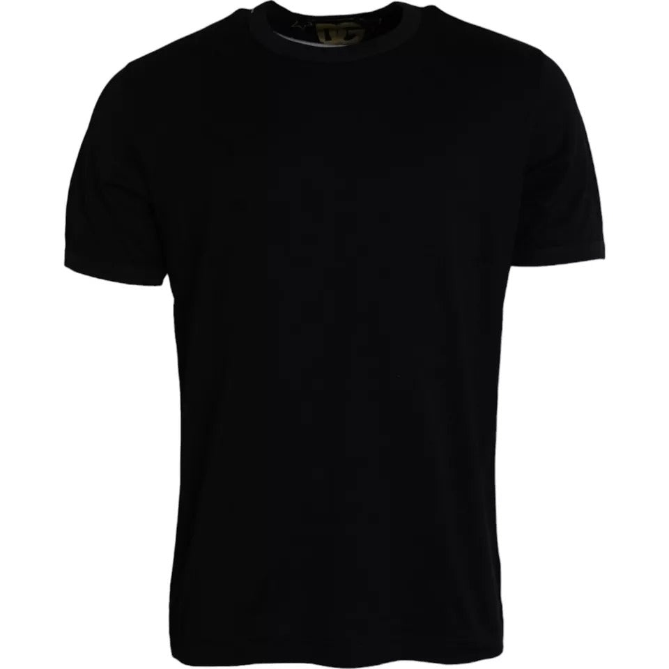 Camiseta Dolce & Gabbana de algodón negra con cuello redondo y manga corta para hombre-1