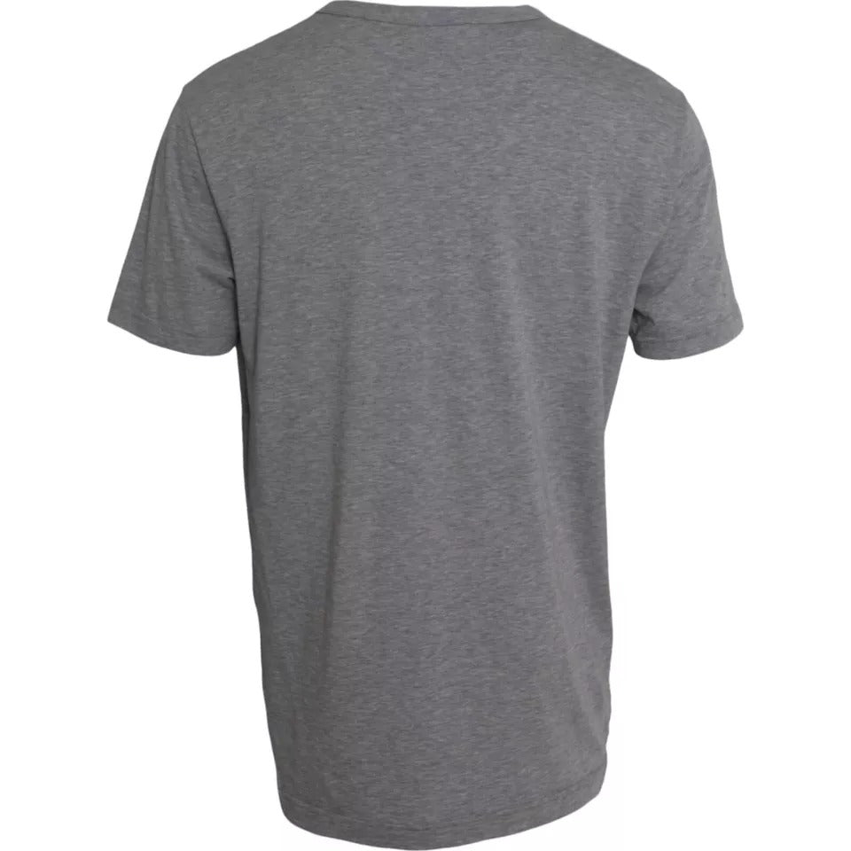 Dolce & Gabbana grey round neck cotton t-shirt with graphic print-2